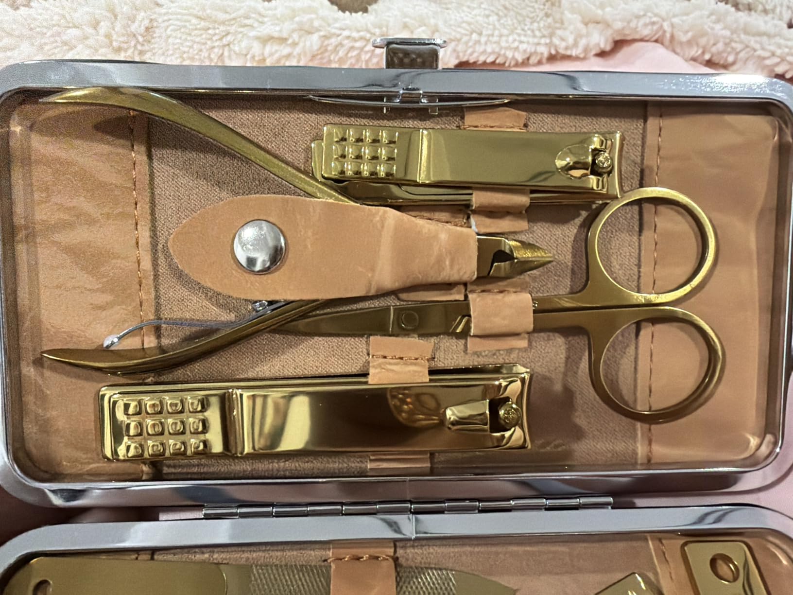 Manicure Set, Stainless Steel Nail Clipper Set with Luxurious Travel Case customer photo 1