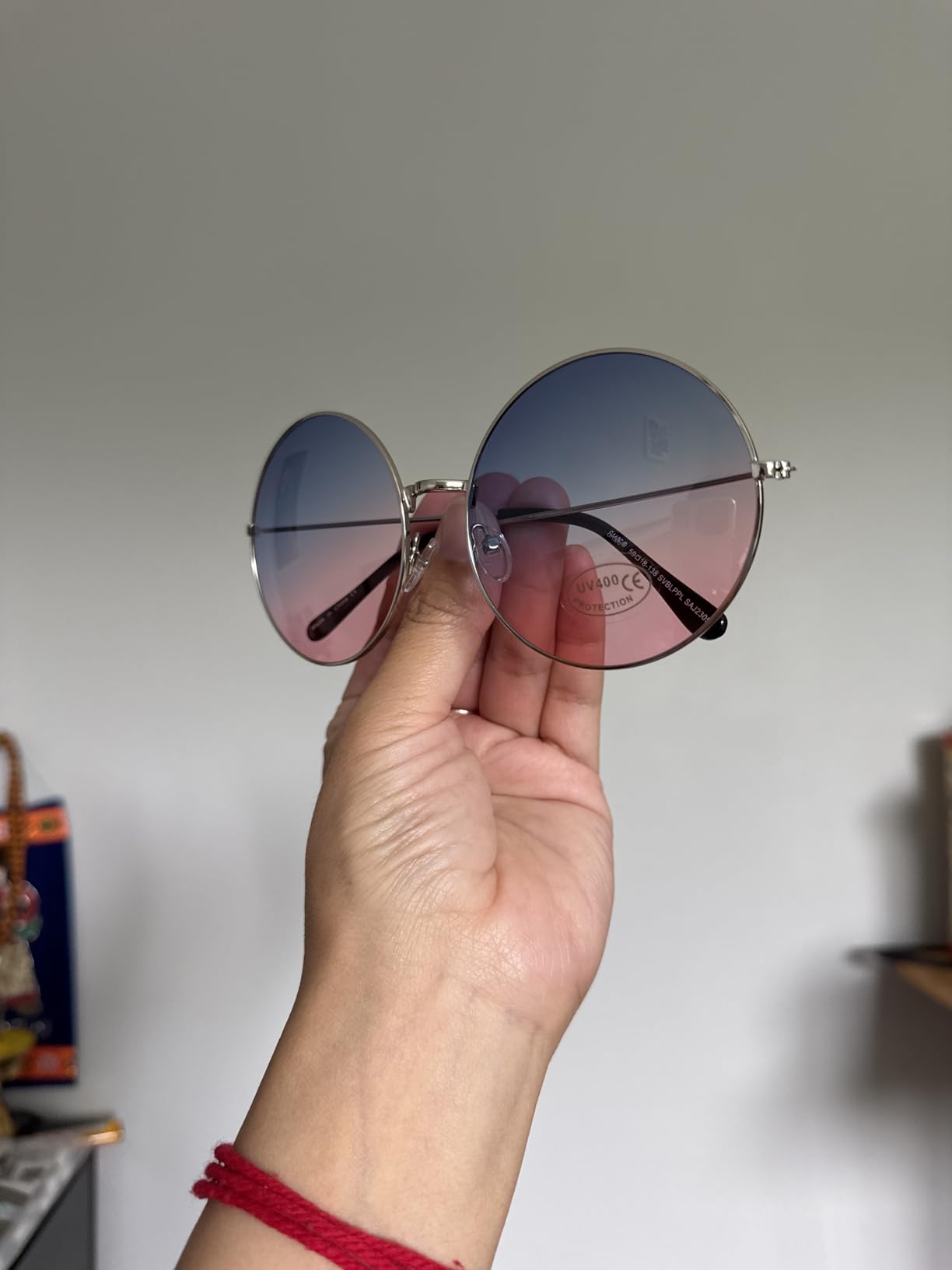 SA106 Classic Oversize Style Hippie Round Circle Lens Sunglasses customer photo 1