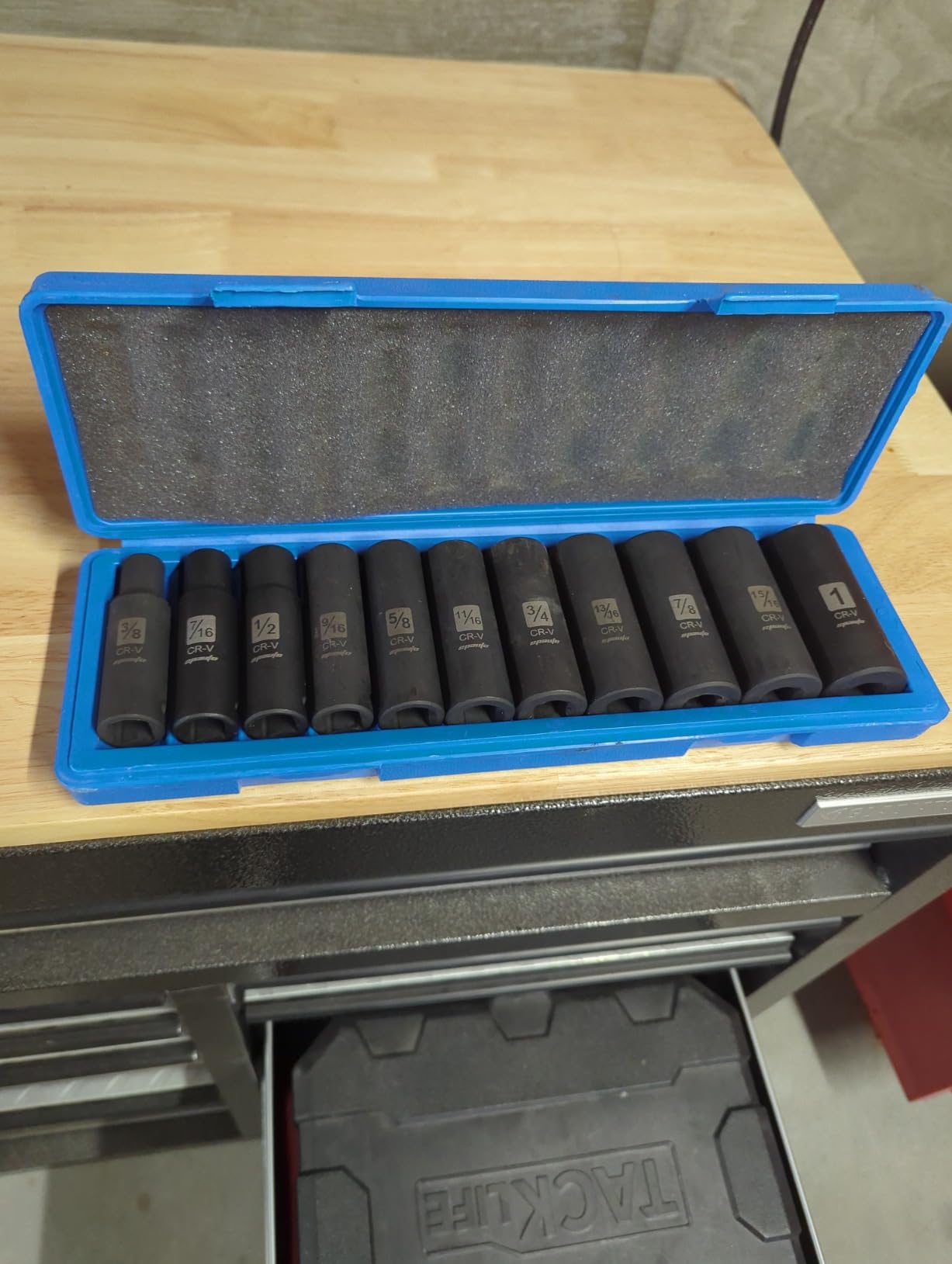 EPAuto 1/2-Inch Drive SAE Deep Impact Socket Set, 6 Points, 11 Sockets customer photo 2