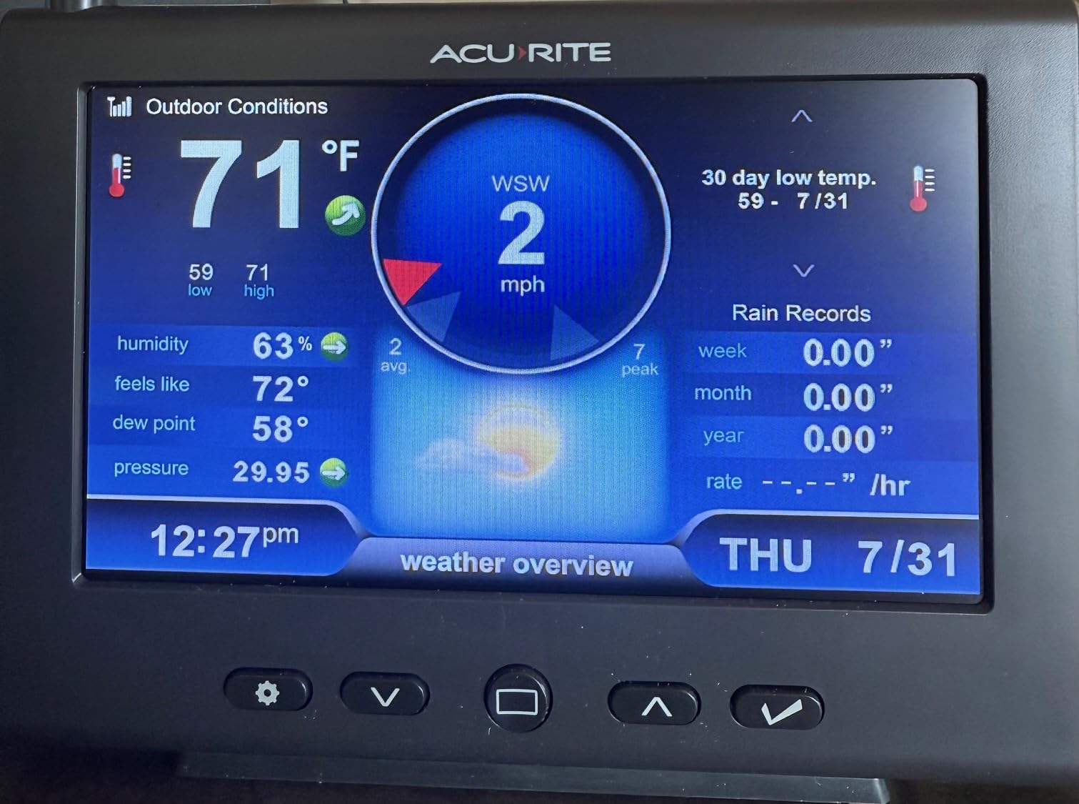 AcuRite Iris Weather Station with Rain Gauge and Wind Speed/Direction, Indoor Outdoor Thermometer Wireless Outdoor Sensor for Temperature and Humidity, and HD Display with Built-In Barometer (01535M) customer photo 2