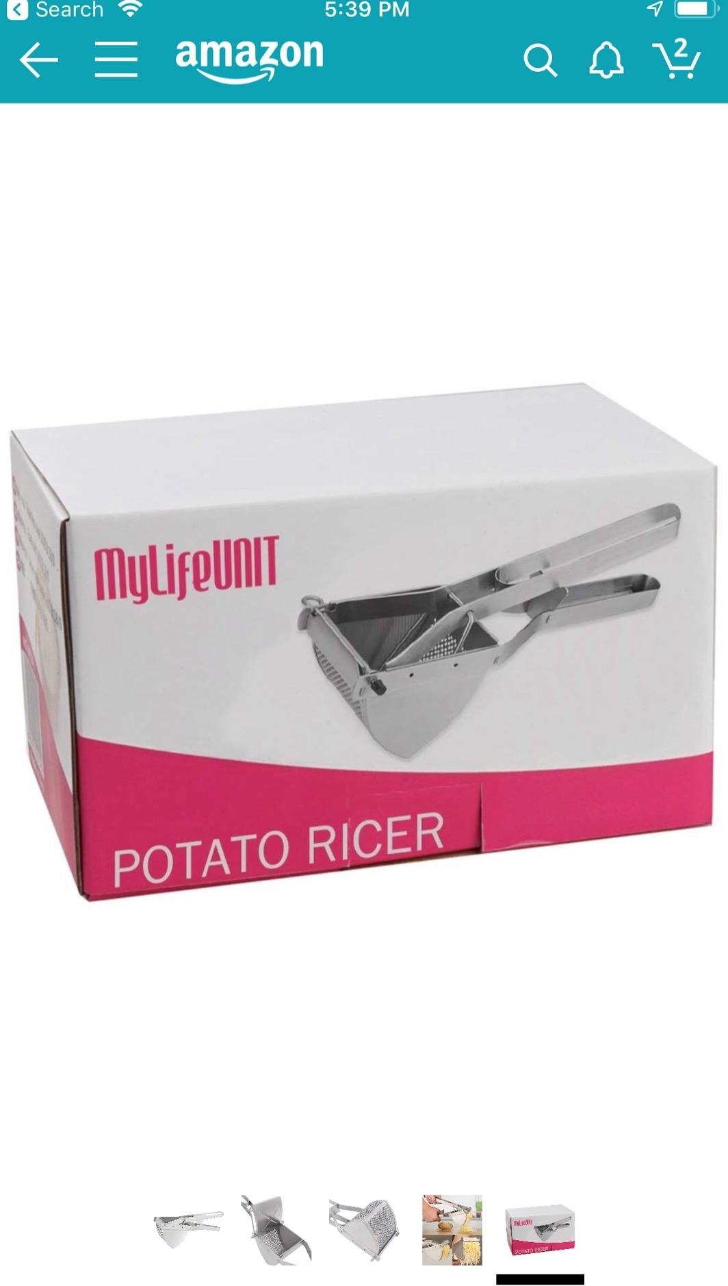 MyLifeUNIT Potato Ricer, Stainless Steel Potato Masher & Squeezer, Extra Large Capacity Ricer for Mashed Potatoes, Ergonomic Comfort Grip customer photo 2