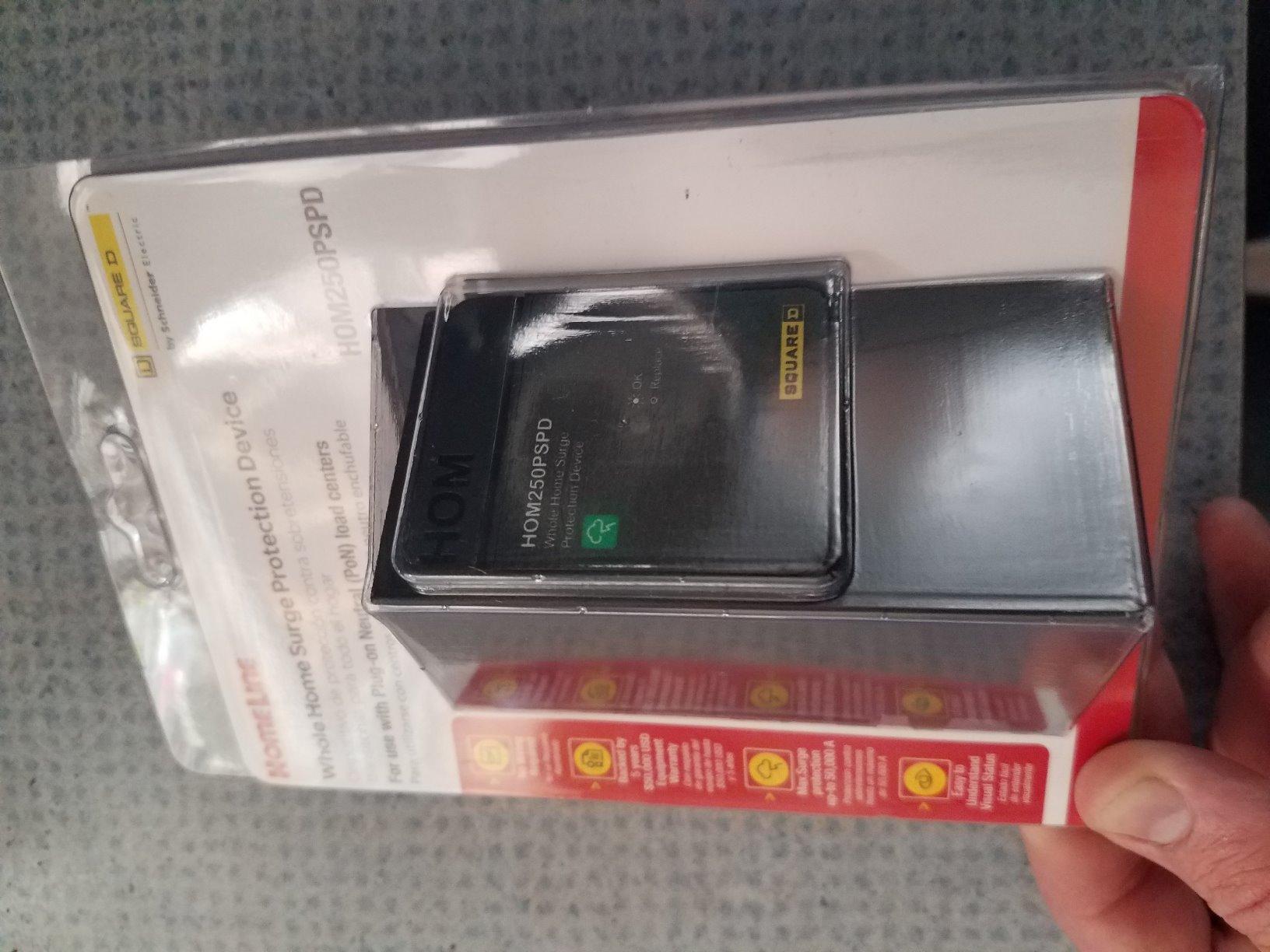 Square D - HOM250PSPD Homeline Whole House Surge Protection Device, 50kA, 120/240V, 1-Phase, No Wiring, Plug-On Neutral customer photo 1