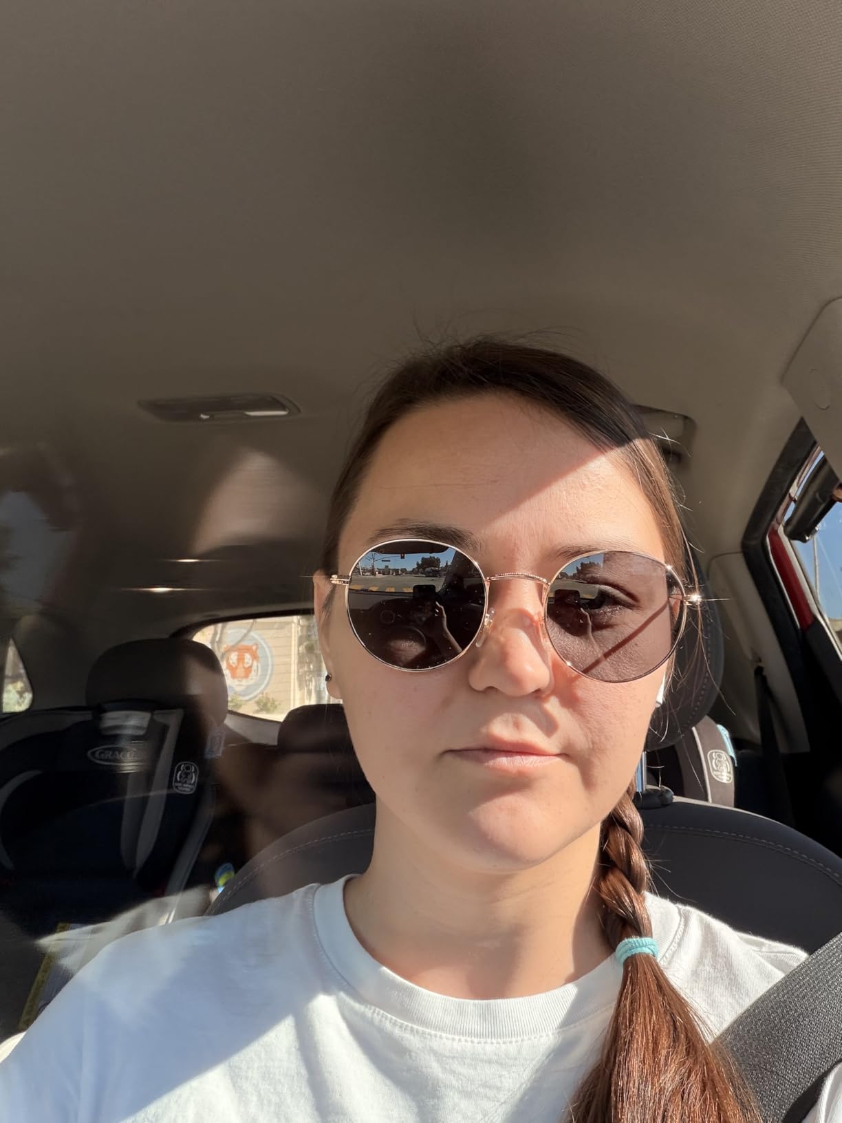 WearMe Pro Nevada Women's Polarized Sunglasses, Retro Round Frame, UV400 customer photo 2