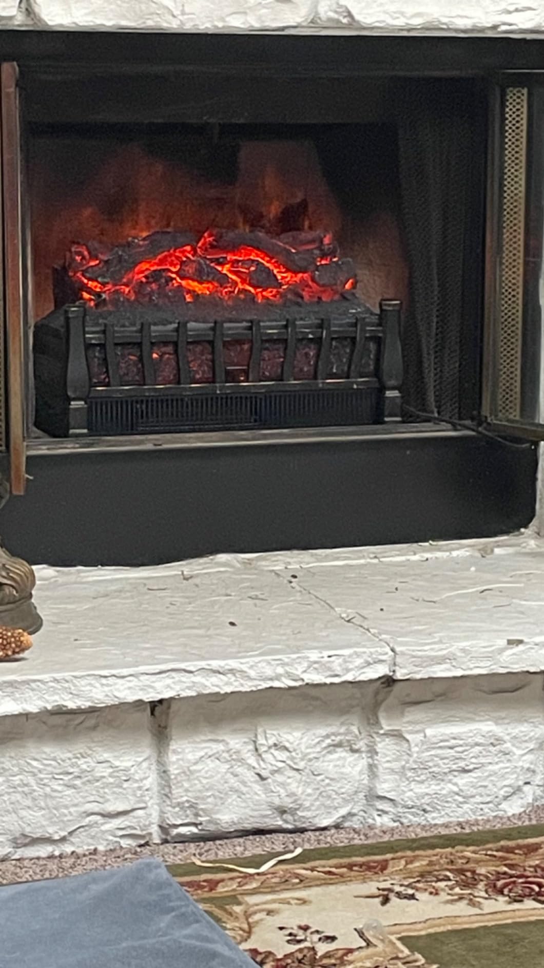 Comfort Glow ELCG251 Electric Log Heater Insert with Flame Projection 5,120 BTUs , Black customer photo 2