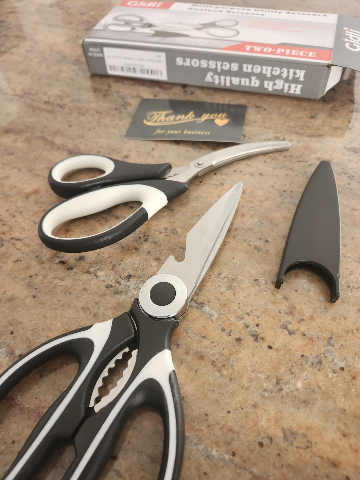 Gidli Kitchen Shears & Seafood Scissors Set - Lifetime Replace. Warranty* customer photo 1