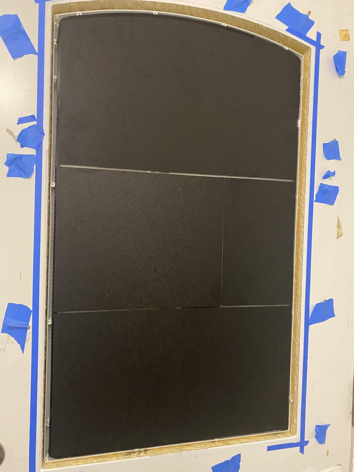 VELIMAX Static Cling Total Blackout Window Film Privacy Room Darkening Window Tint Black Window Cover 100% Light Blocking No Glue (17.7 x 78.7 inches) customer photo 1