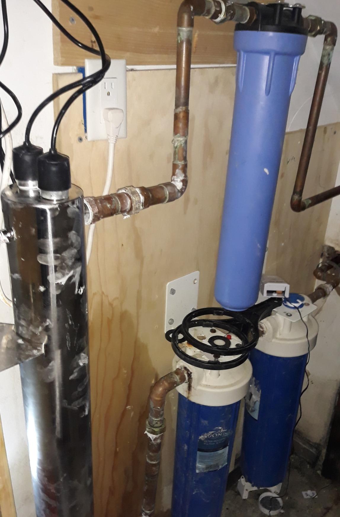 Bluonics Whole House Water Filter System for Well Water, 3 Stage Sediment Carbon Filters with 110W UV Light, 24 GPM, 20 x 4.5 Housings, 1 in NPT customer photo 2