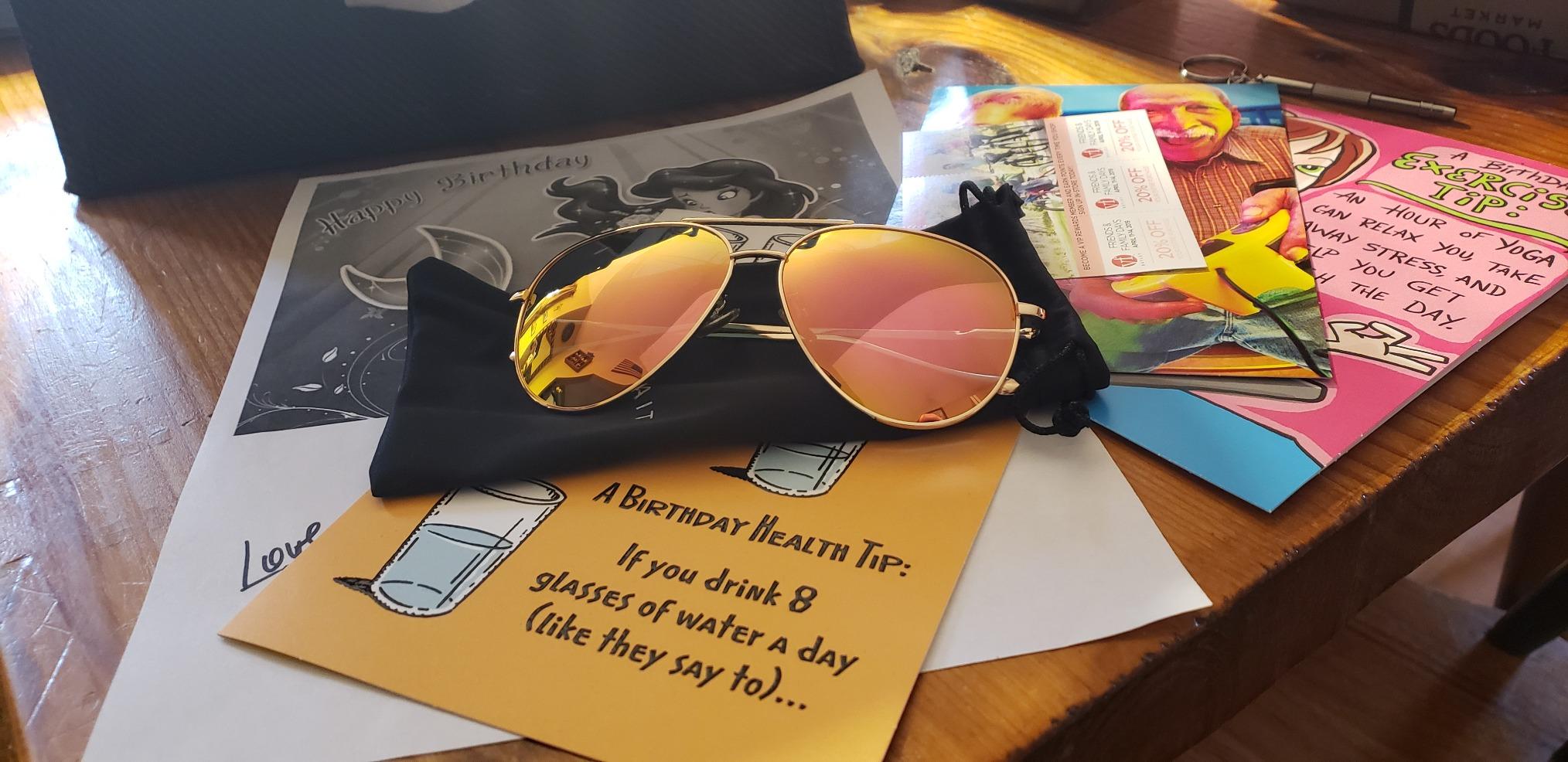 SUNGAIT Oversized Aviator Sunglasses Womens Mirrored Polarized Lens customer photo 1
