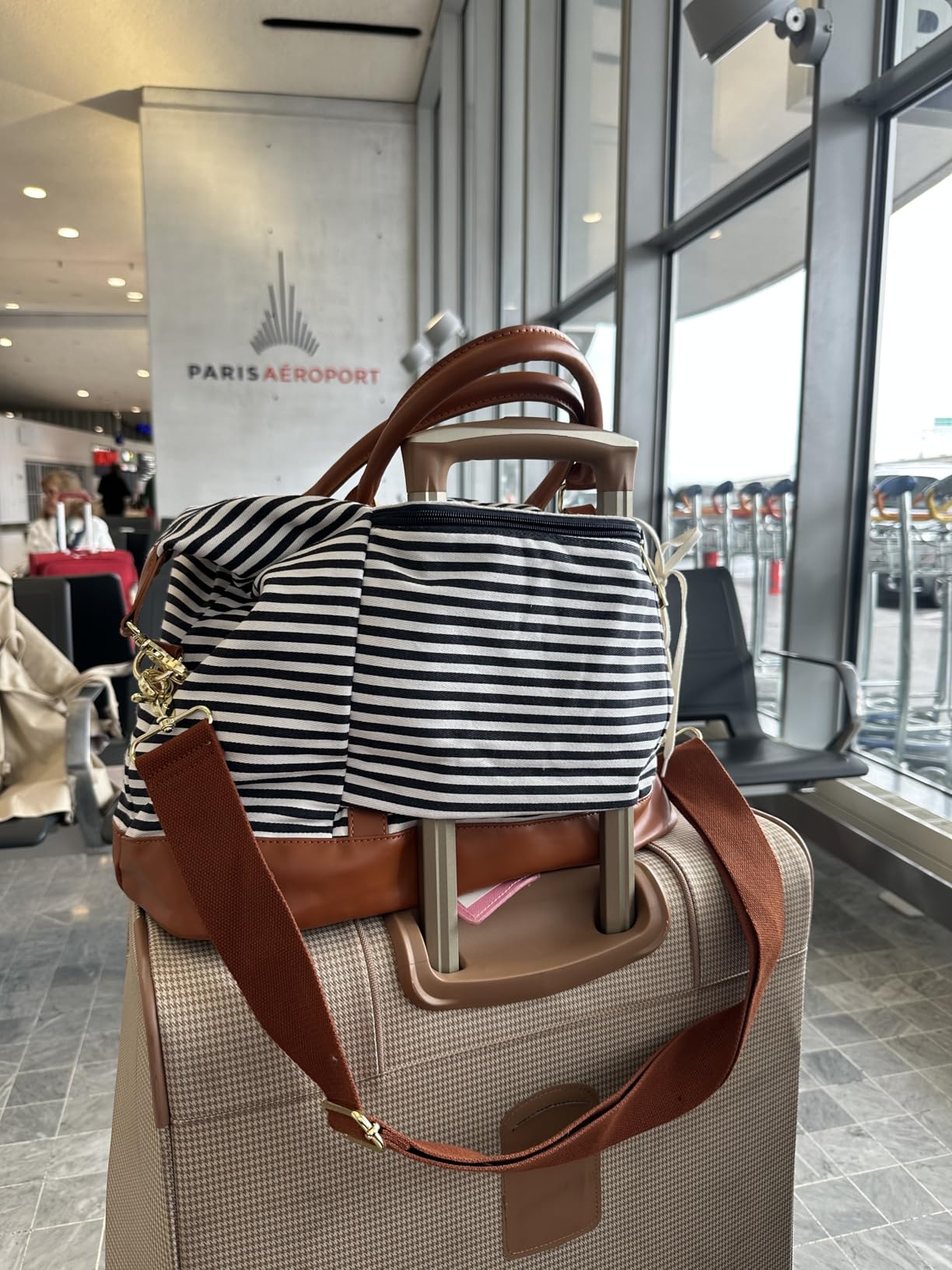 BAOSHA HB-28 Ladies Women Canvas Travel Weekender Bag Overnight Carry-on Duffel Tote Bag customer photo 1