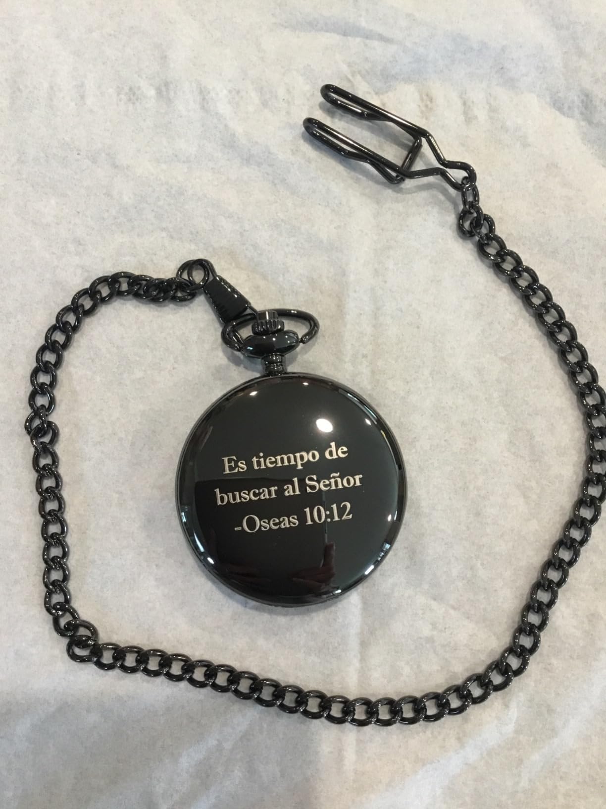 Personalized Gunmetal Pocket Watch with Gold Dial Custom Engraved Free - Timepiece with Free Engraving & Gift Box- Ships from USA customer photo 2