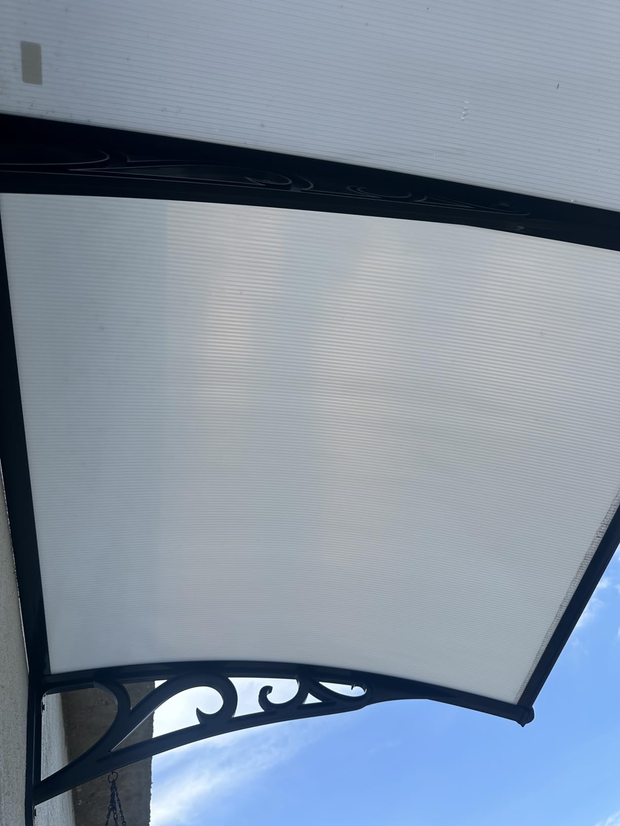 40 inch x 80 inch Window Awning Door Canopy Polycarbonate Cover Outdoor Front Door Patio Sun Shetter (Brown 1pcs) customer photo 2