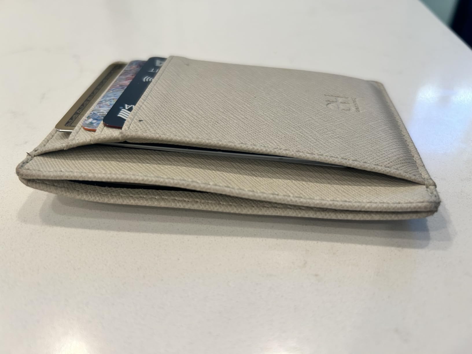 GH GOLD HORSE Slim RFID Blocking Card Holder Minimalist Leather Front Pocket Wallet for Women customer photo 2