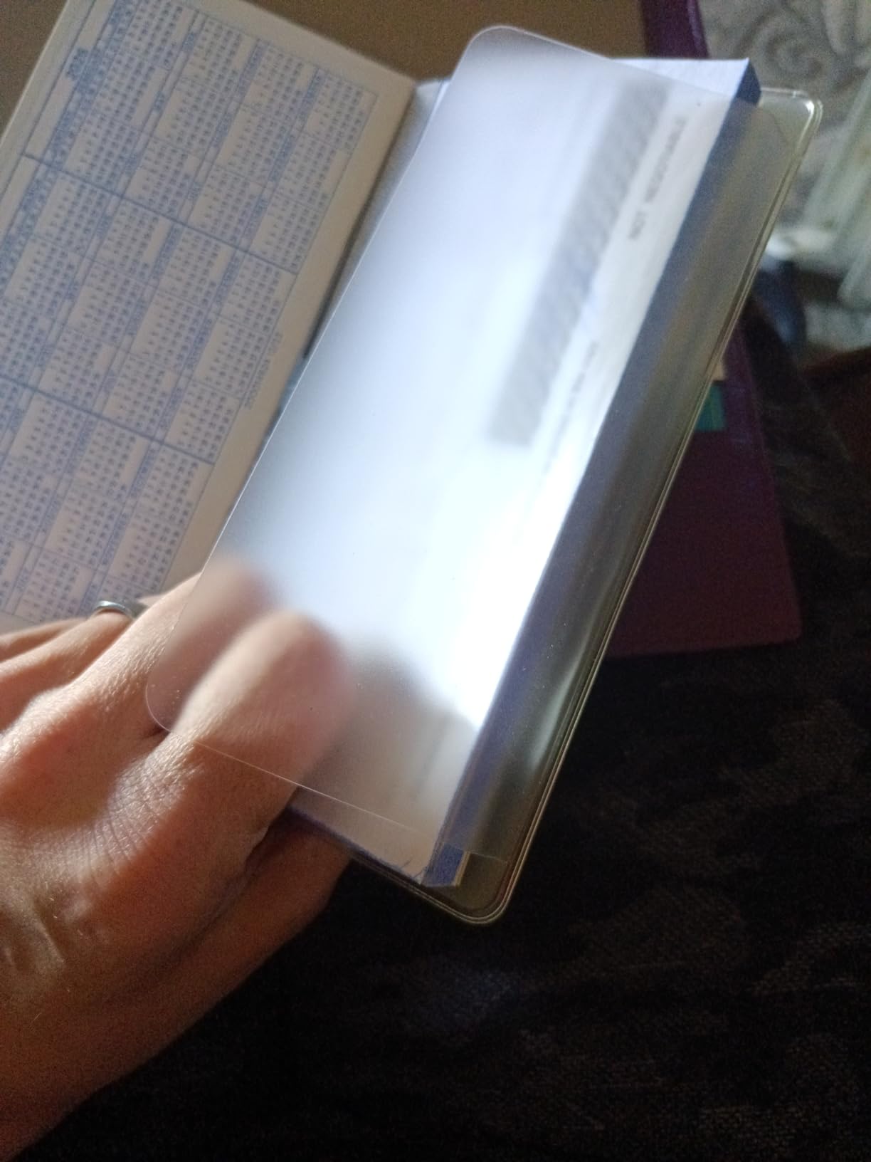 Beige Vinyl Checkbook Cover, Top Tear Personal Vinyl Checkbook Cover customer photo 1