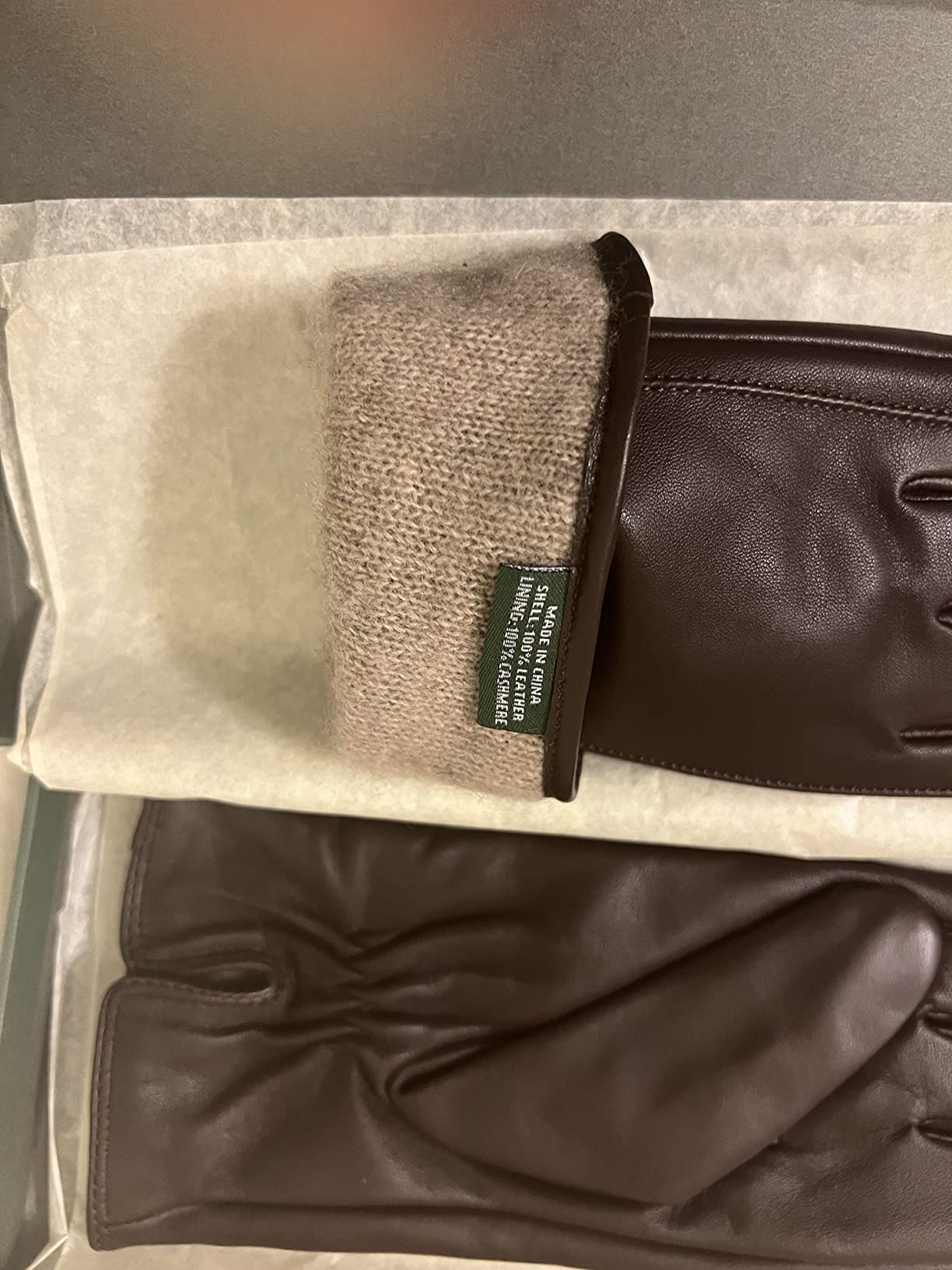 Downholme Classic Leather Cashmere Lined Gloves for Women customer photo 2