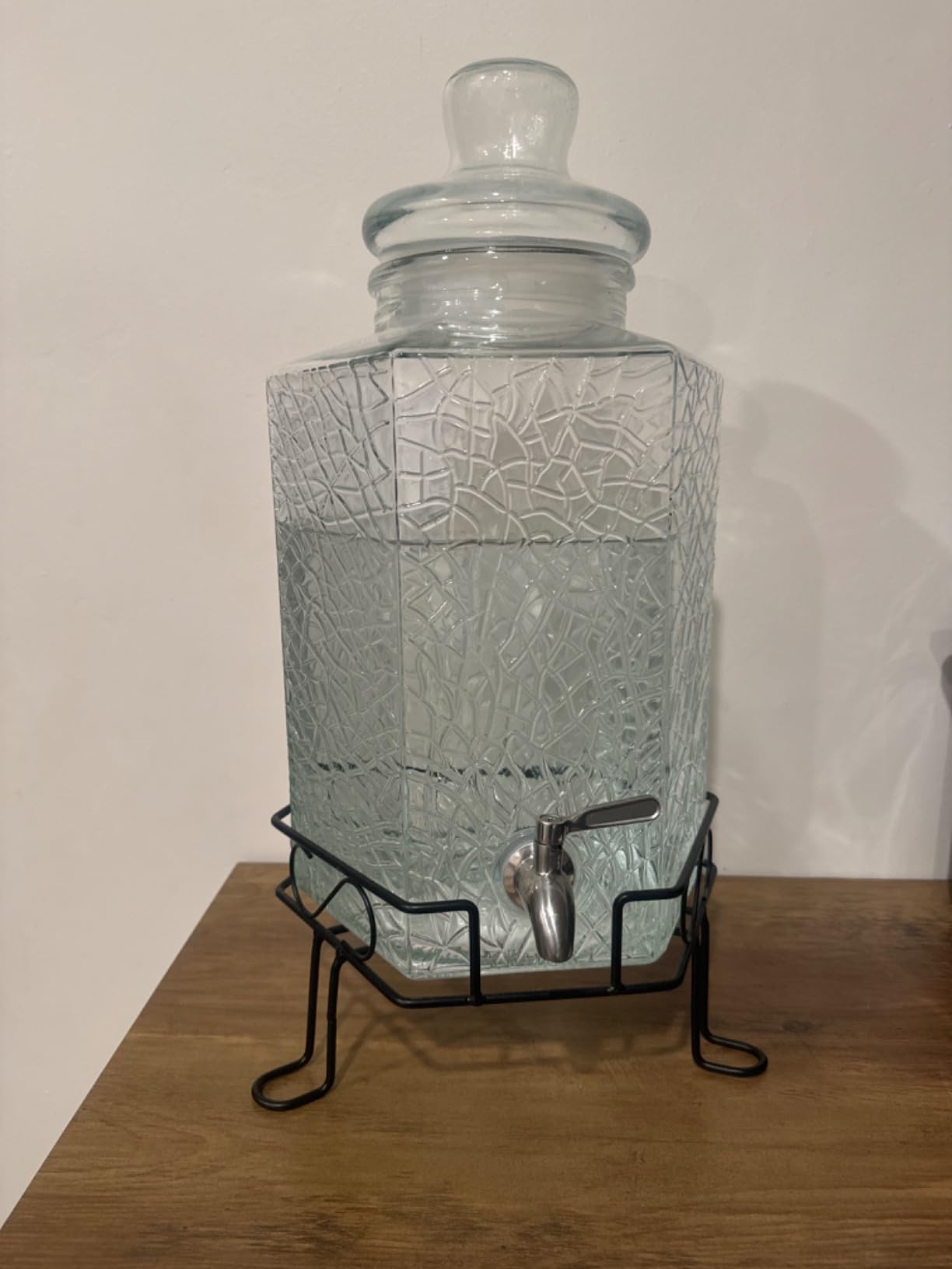 Redfern 2.5 Gallon Glass Beverage Dispenser Stainless Spigot and Stand customer photo 2