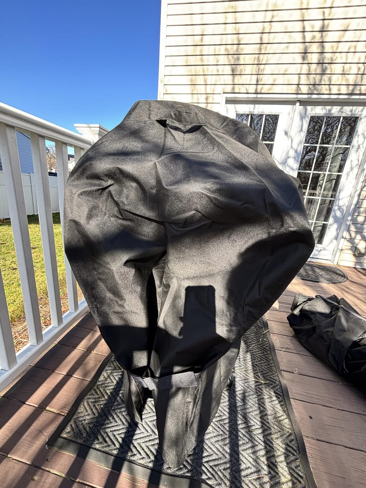SunPatio 55 Inch Grill Cover for Outdoor Grill Heavy Duty Waterproof, Black customer photo 2