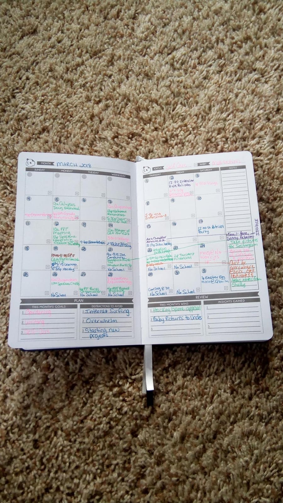 Panda Planner Classic A5 Undated Daily Planner 2026-2027, 8.25x5.75 Orange customer photo 2