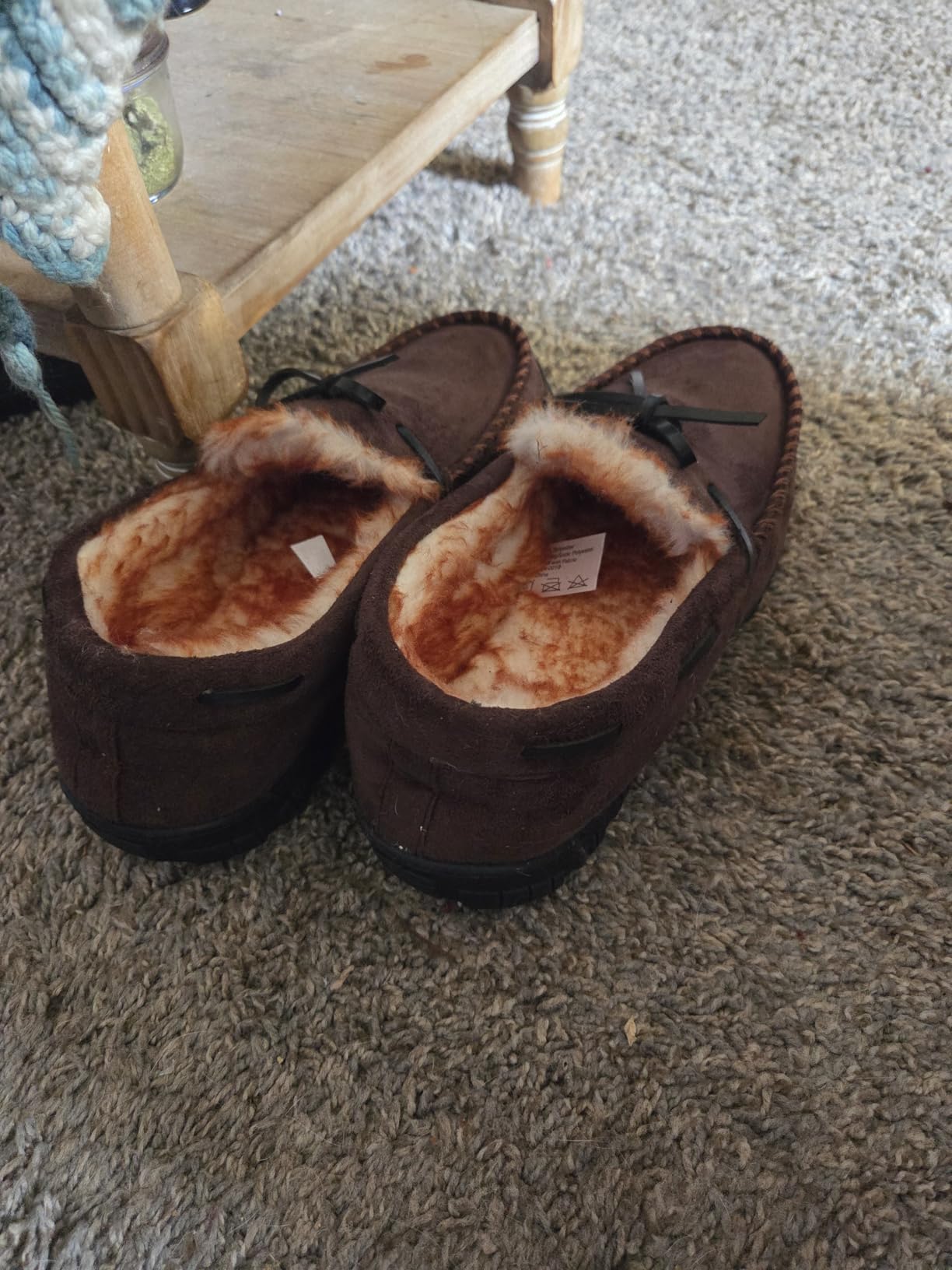 VLLy Mens Moccasin Slippers with Memory Foam Arch Support, Non Slip Rubber Sole House Shoes for Men Machine Washable Warm Fleece Lined Indoor Outdoor Home Shoes customer photo 1