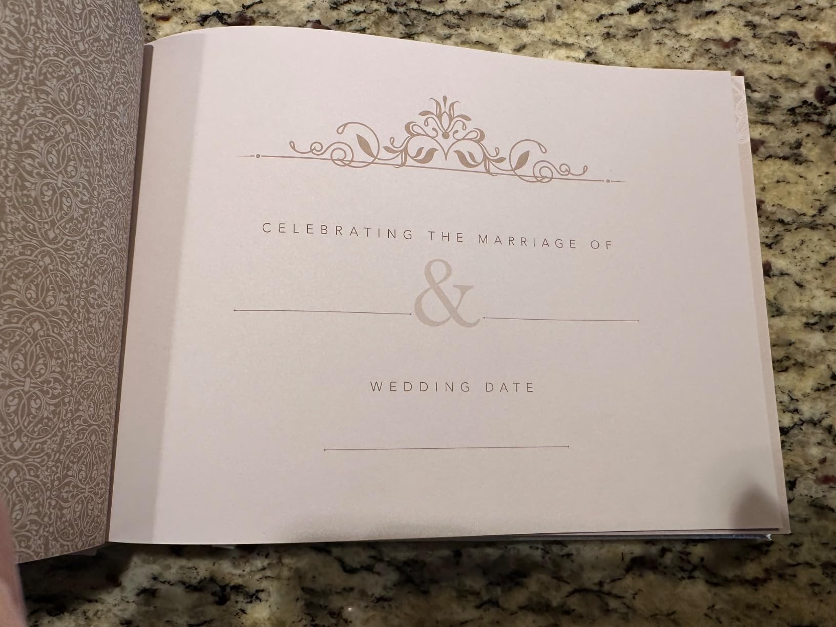 Wedding Guest Book - Mr. and Mrs. Our Wedding - Lacey White Faux Leather w/Inspirational Quotes Scripture - Visitor Register Sign-in Book for Events customer photo 2