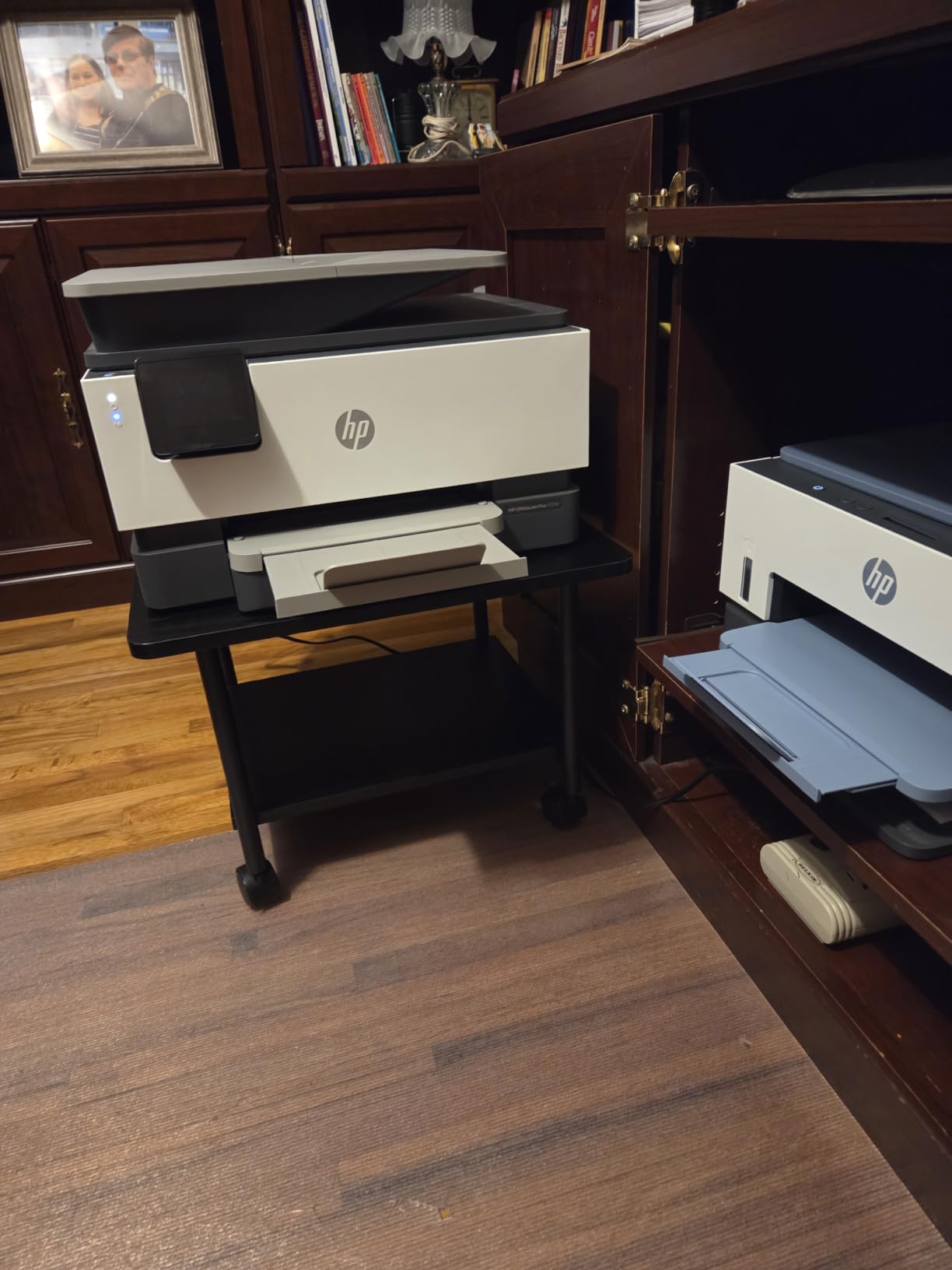 VASAGLE 2-Tier Printer Stand with Locking Wheels, Under Desk Printer Table customer photo 2