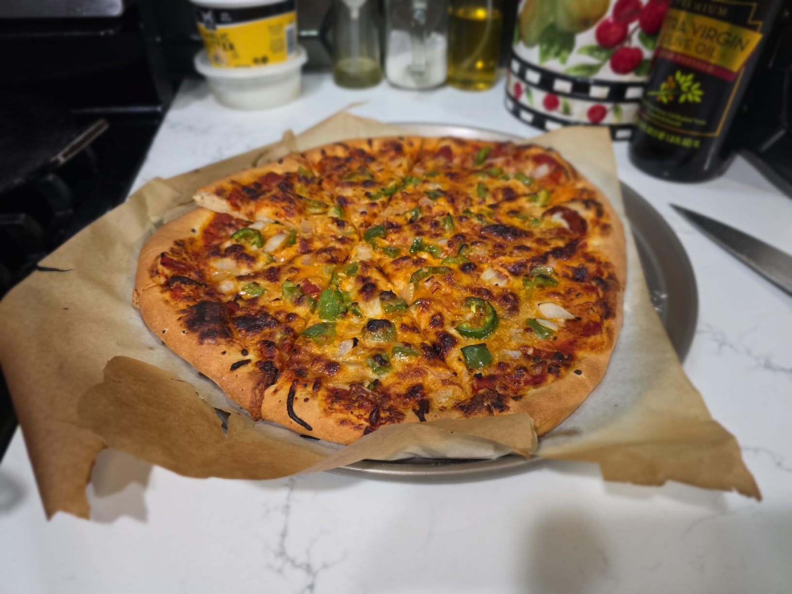Hans Grill Rectangular Pizza Stone with Peel, 15 x 12 Inch Cordierite Stone customer photo 1