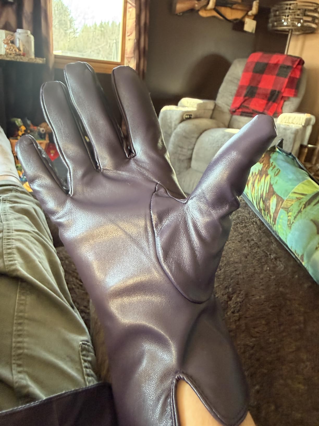 Dsane Womens Winter Leather Gloves for Cold Weather Touchscreen Lambskin customer photo 2