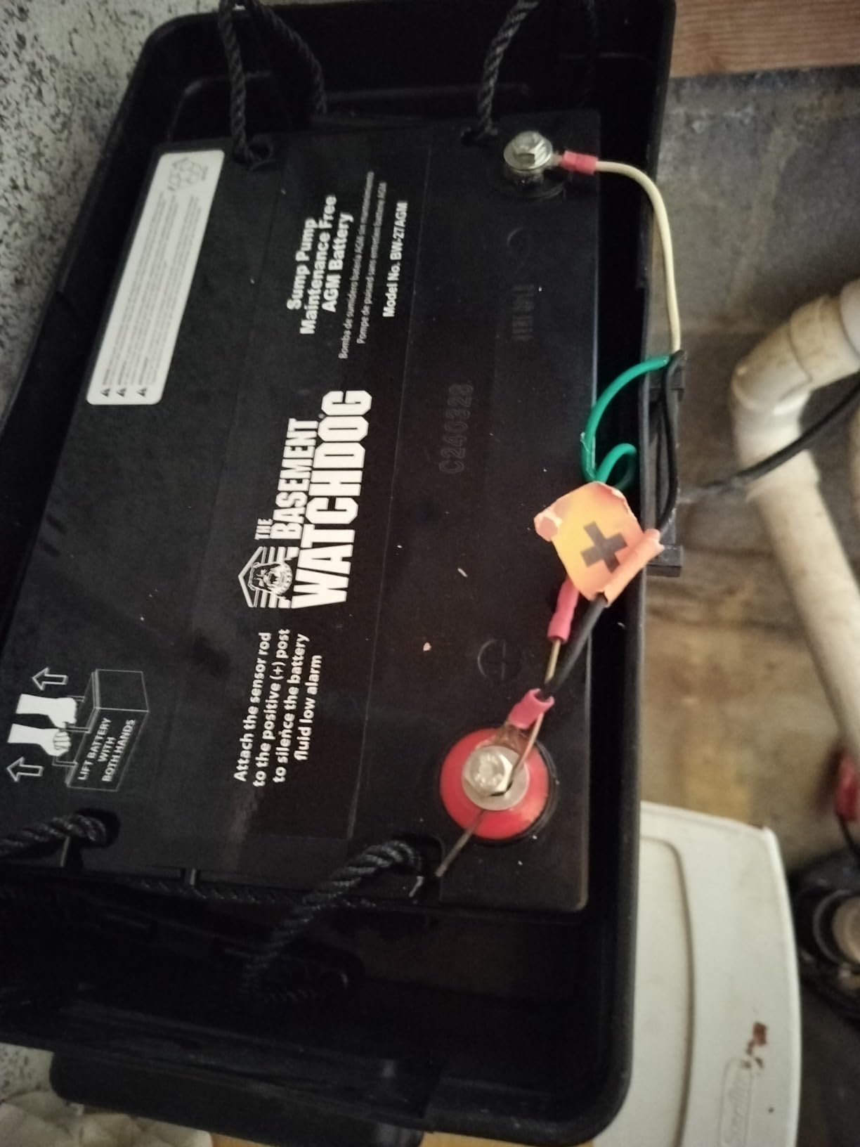 The Basement Watchdog Maintenance Free (AGM) Standby Battery for Backup Sump Pumps (BW-27AGM) customer photo 1