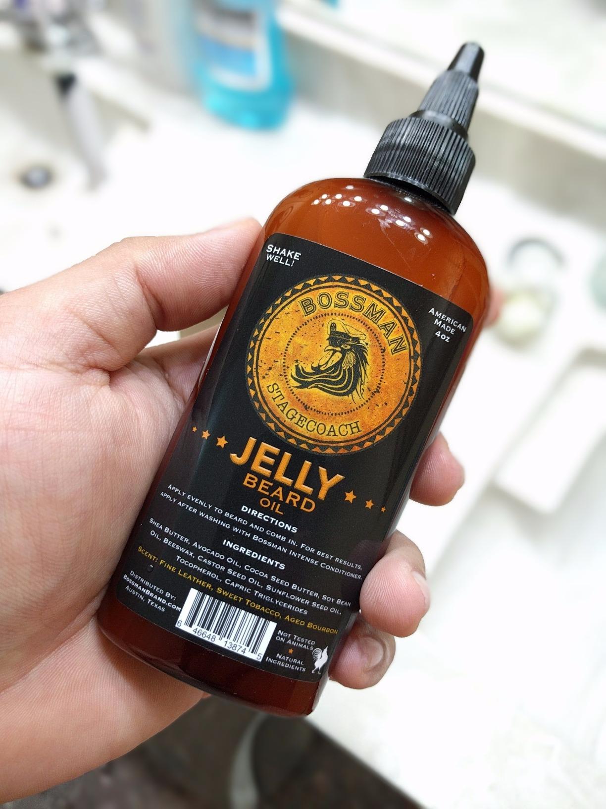Bossman Jelly Beard Oil (4 oz) - Thicker Formula - Texas Made - Stagecoach customer photo 1