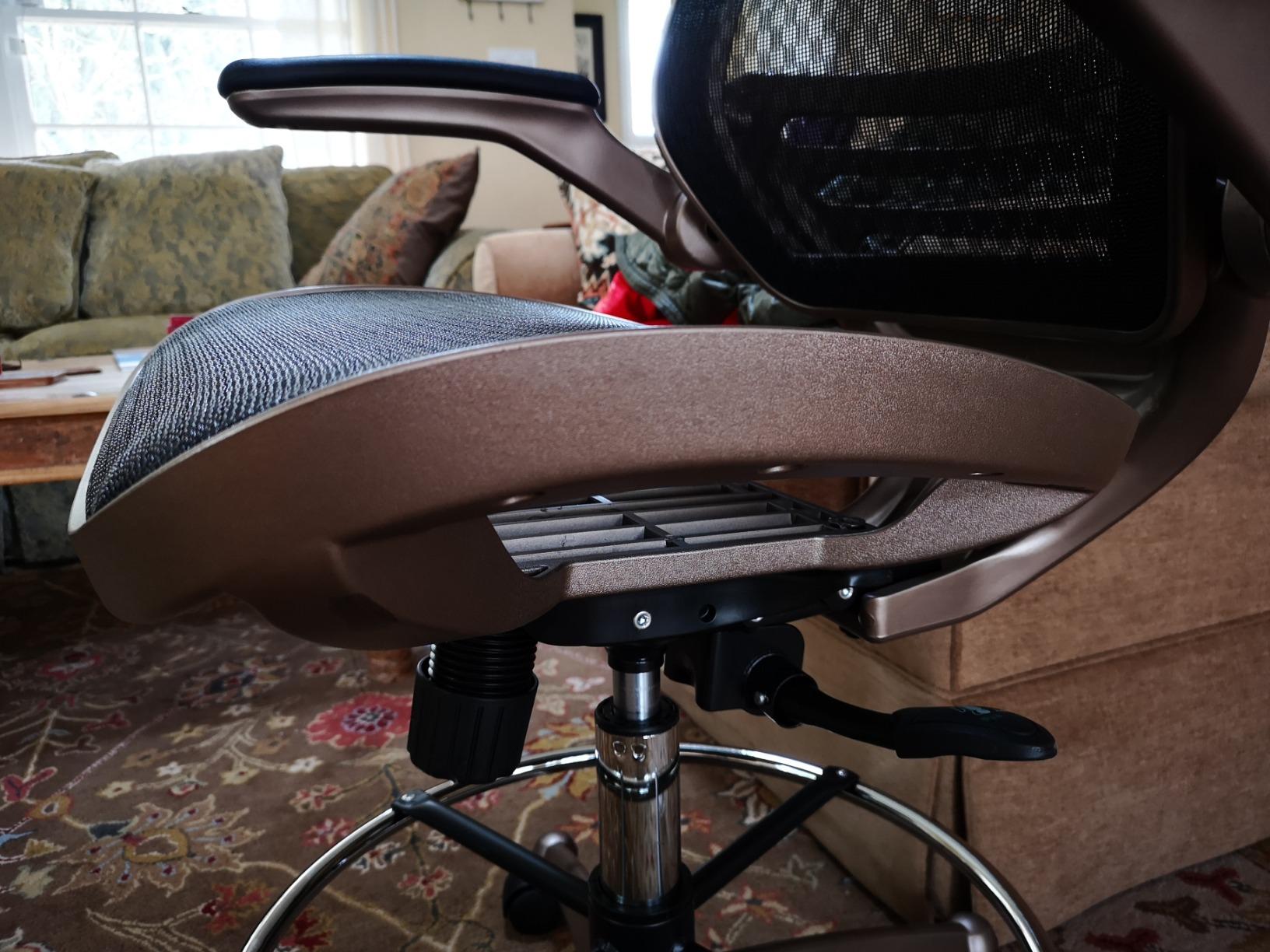 Flash Furniture Mesh Drafting Chair, Black/Melrose Gold customer photo 1