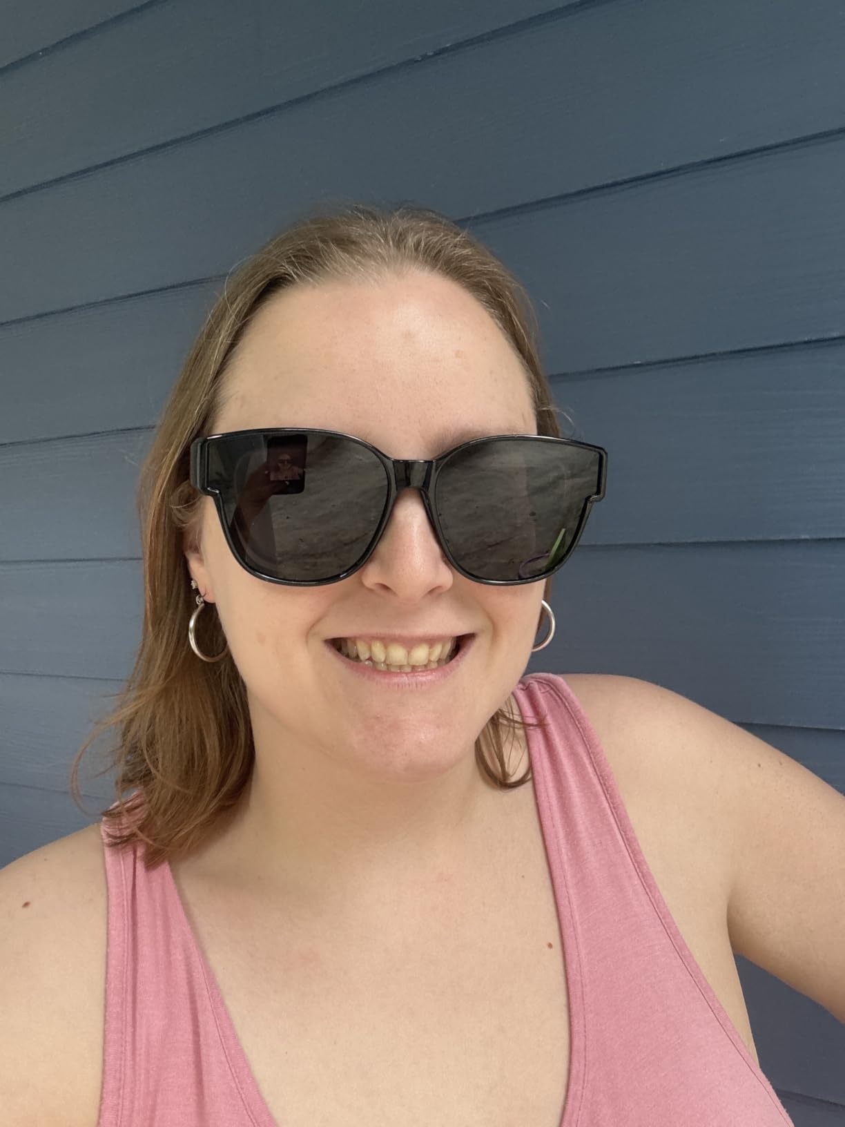 Fit Over the Glass Sunglasses Warp Around OverSized Polarized Sun Glasses UV Protection customer photo 2