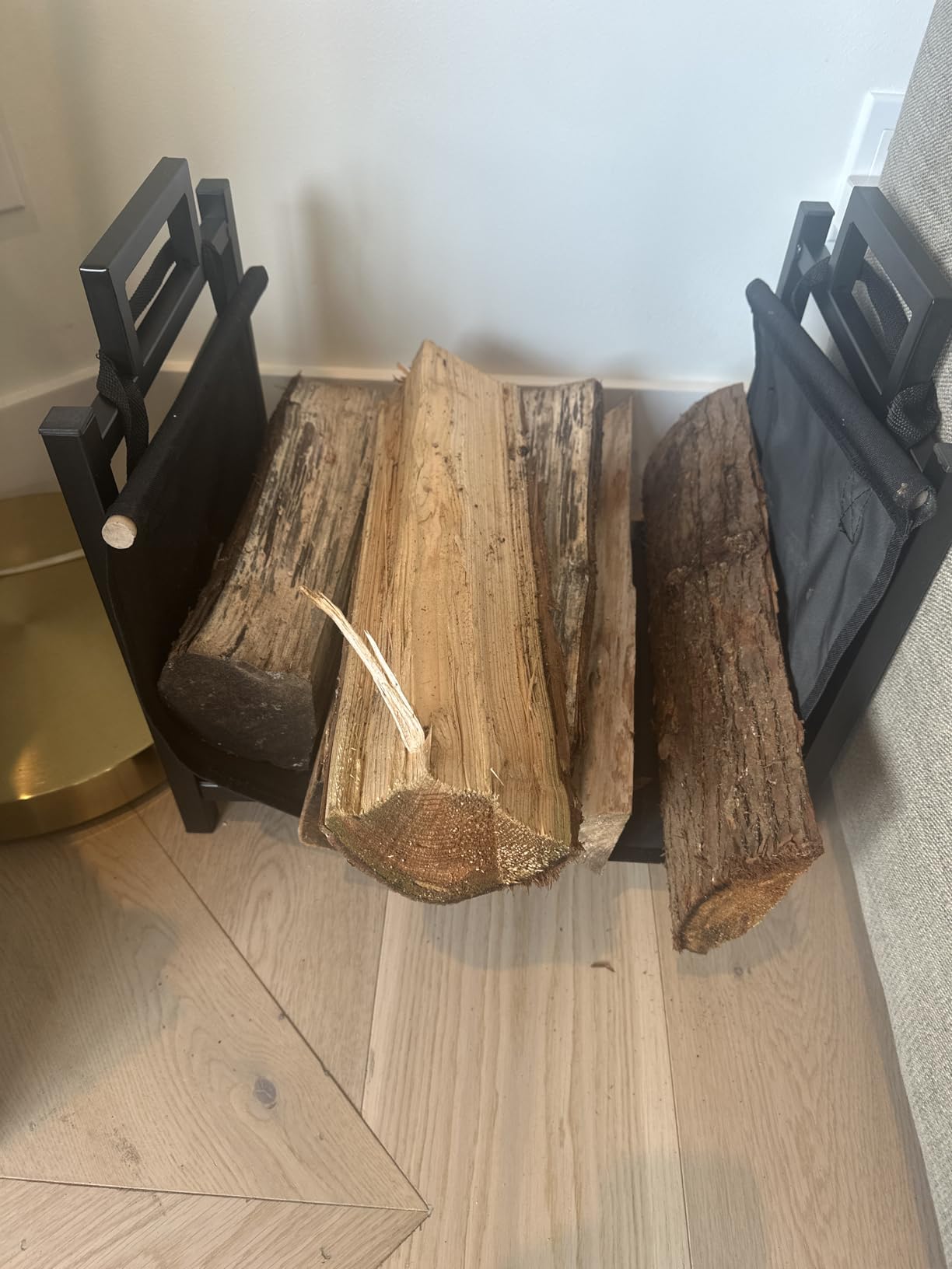 DOEWORKS Indoor Firewood Rack 18 Inch Fireplace Log Holder with Canvas Carrier customer photo 2