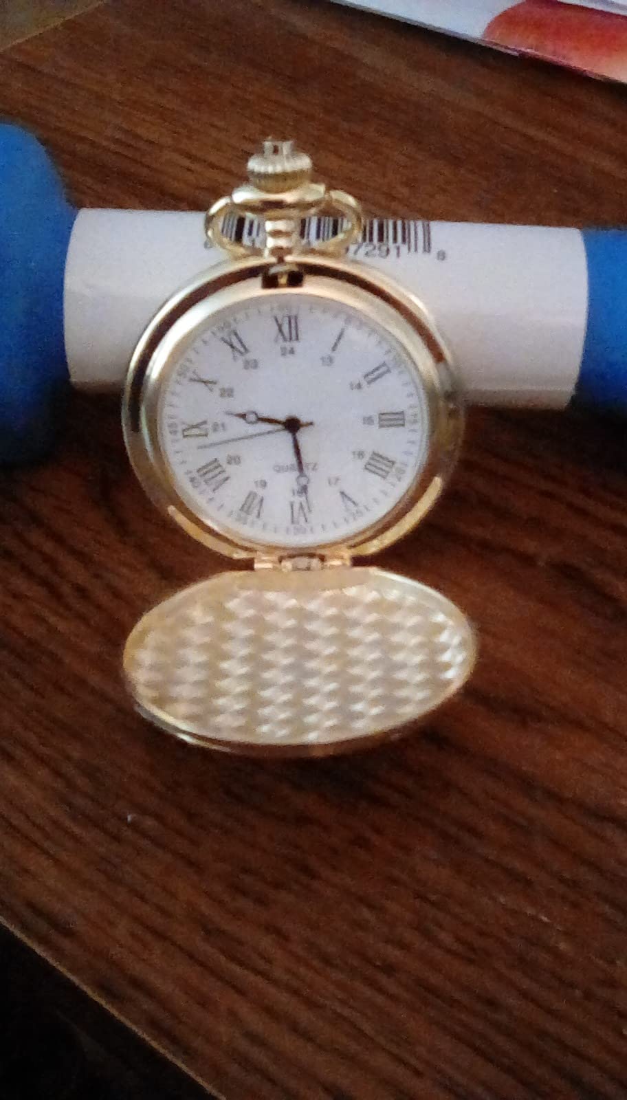 Pangda Vintage Pocket Watch Steel Men Watch with Chain for Fathers Day Xmas Present Daily Use customer photo 1