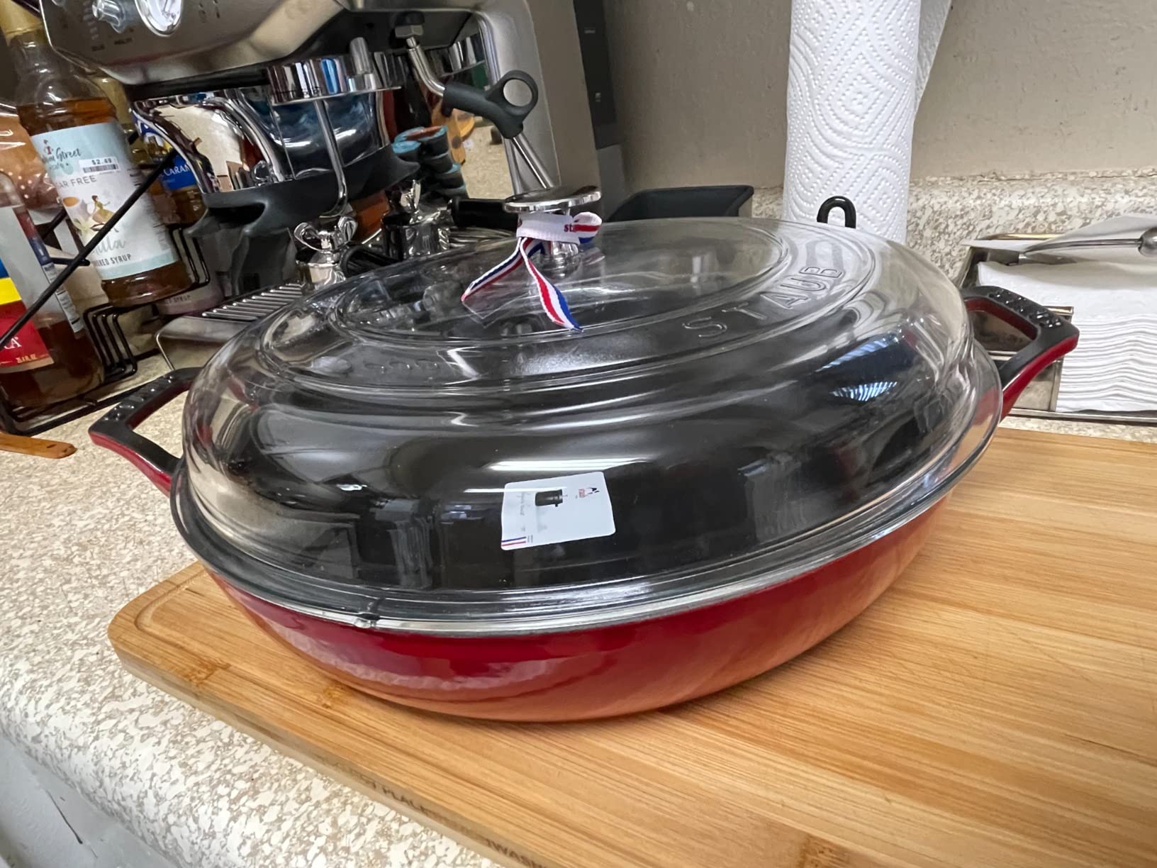 STAUB Cast Iron Braiser with Glass Lid, Dutch Oven, 3.5-quart, serves 3-4, Made in France, Matte Black customer photo 1