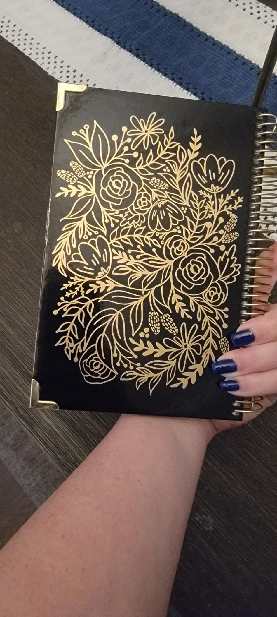 bloom daily planners NEW Address Book with Alphabetical Tabs - Hardcover Phone Book Organizer for Telephone Numbers, Passwords, Birthdays & Anniversaries (6” x 8.25”) - Vintage Floral customer photo 1