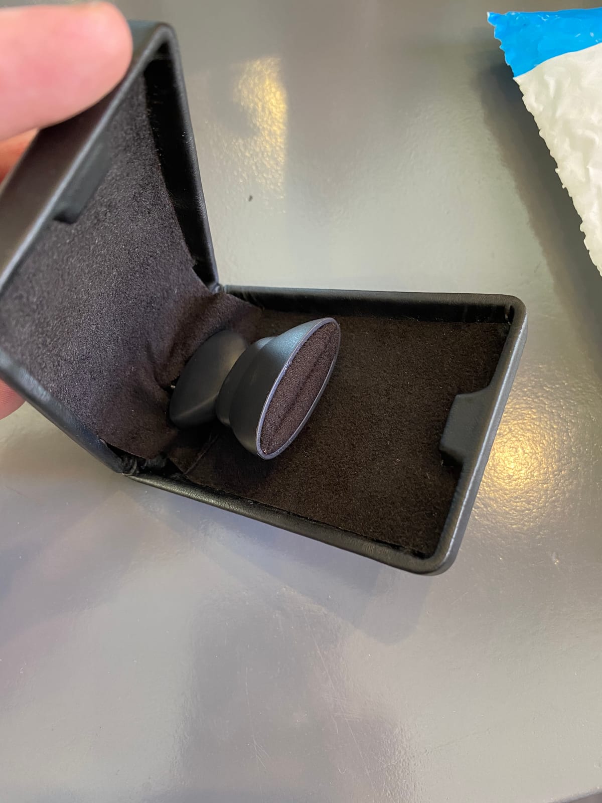 Noble Pack Pop the Question Ring Box - Flat & Slim Engagement Ring Box for Proposal or Special Occasion customer photo 2