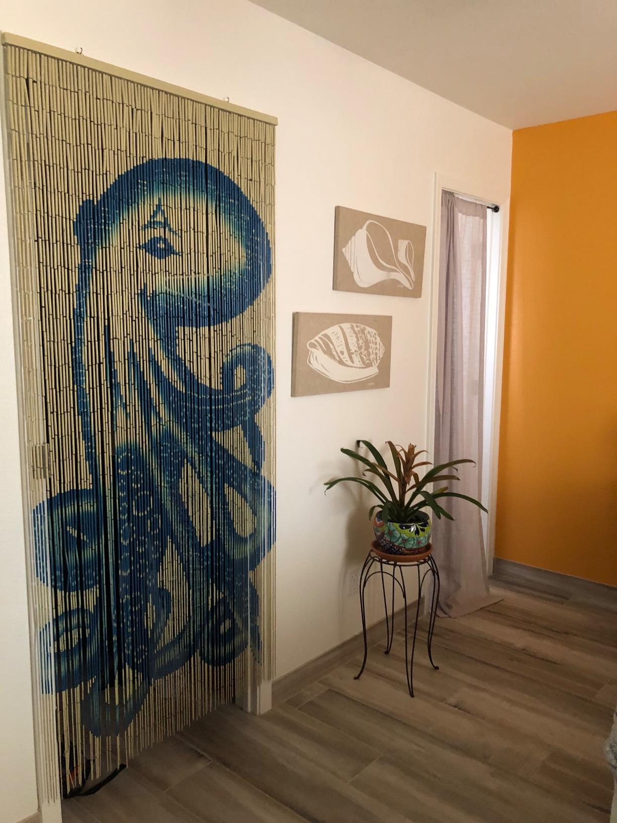 TACHILC Octopus Wooden Beaded Door Curtain - 36 x 78 in- Bead Doorway Curtain - Bead Curtain for Door Decoration & Room Divider customer photo 1