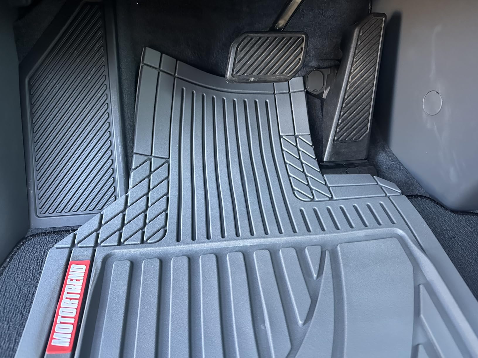 Motor Trend FlexTough™ Advanced Black Rubber Car Floor Mats – Heavy Duty Trim to Fit All Weather Floor Mats for Cars Truck SUV - Automotive Car Interior Floor Liner Protection - Universal Fit customer photo 2