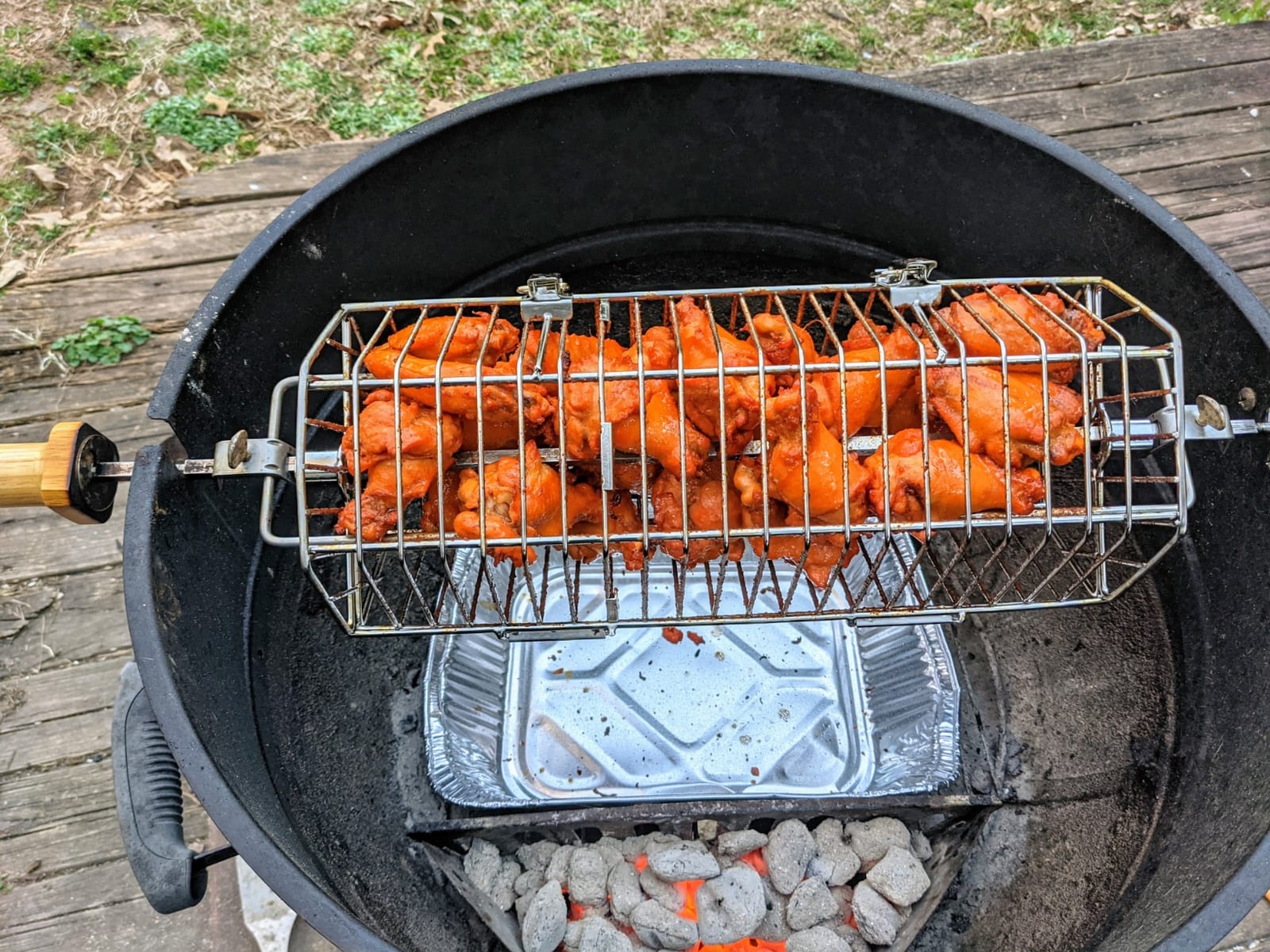onlyfire Stainless Steel Round Tumble Rotisserie Basket, 17inch customer photo 1