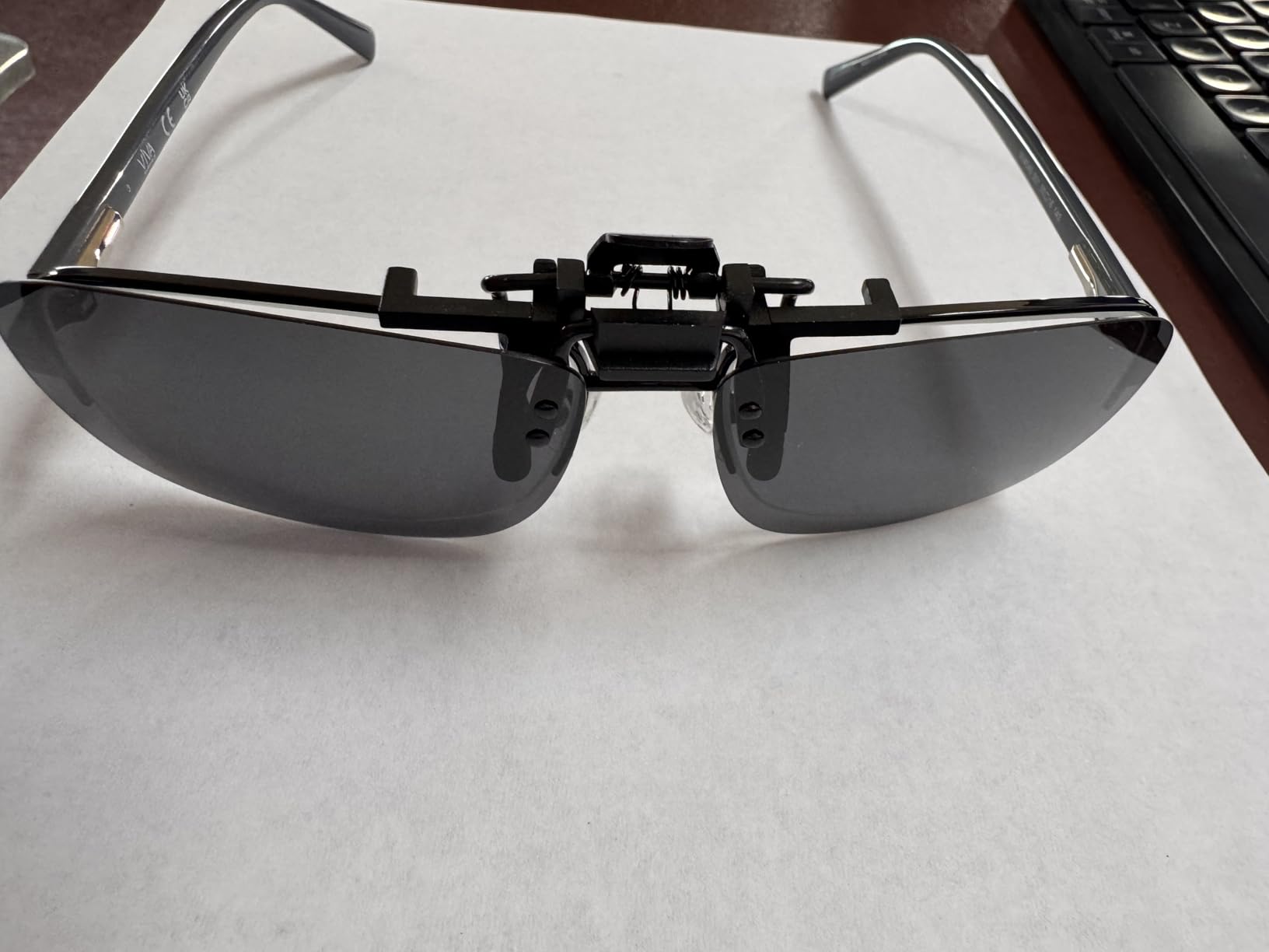 WANGLY Polarized Unisex Clip on Flip up Sunglasses over Prescription and Reading Glasses Frames customer photo 2