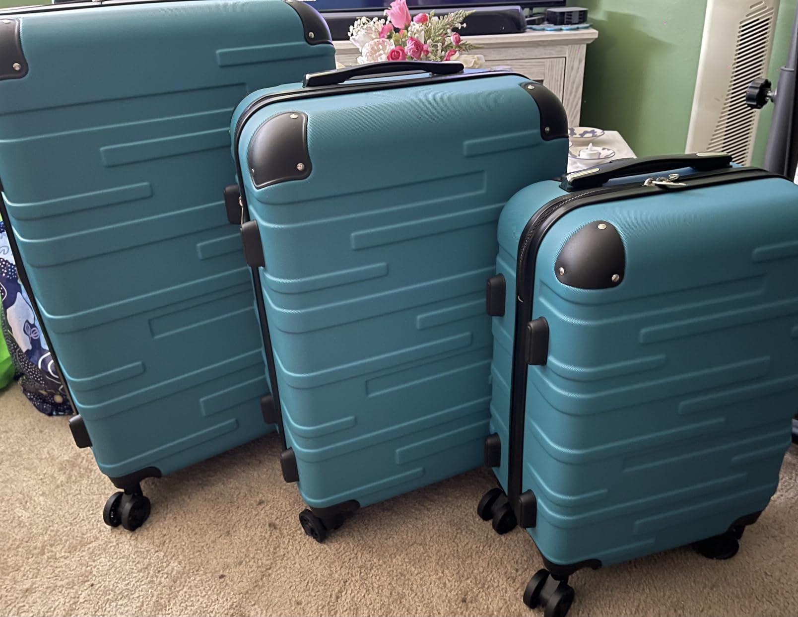 Coolife Hardside ABS Luggage, TSA Lock, Spinner Wheels, 3-Piece Set customer photo 1