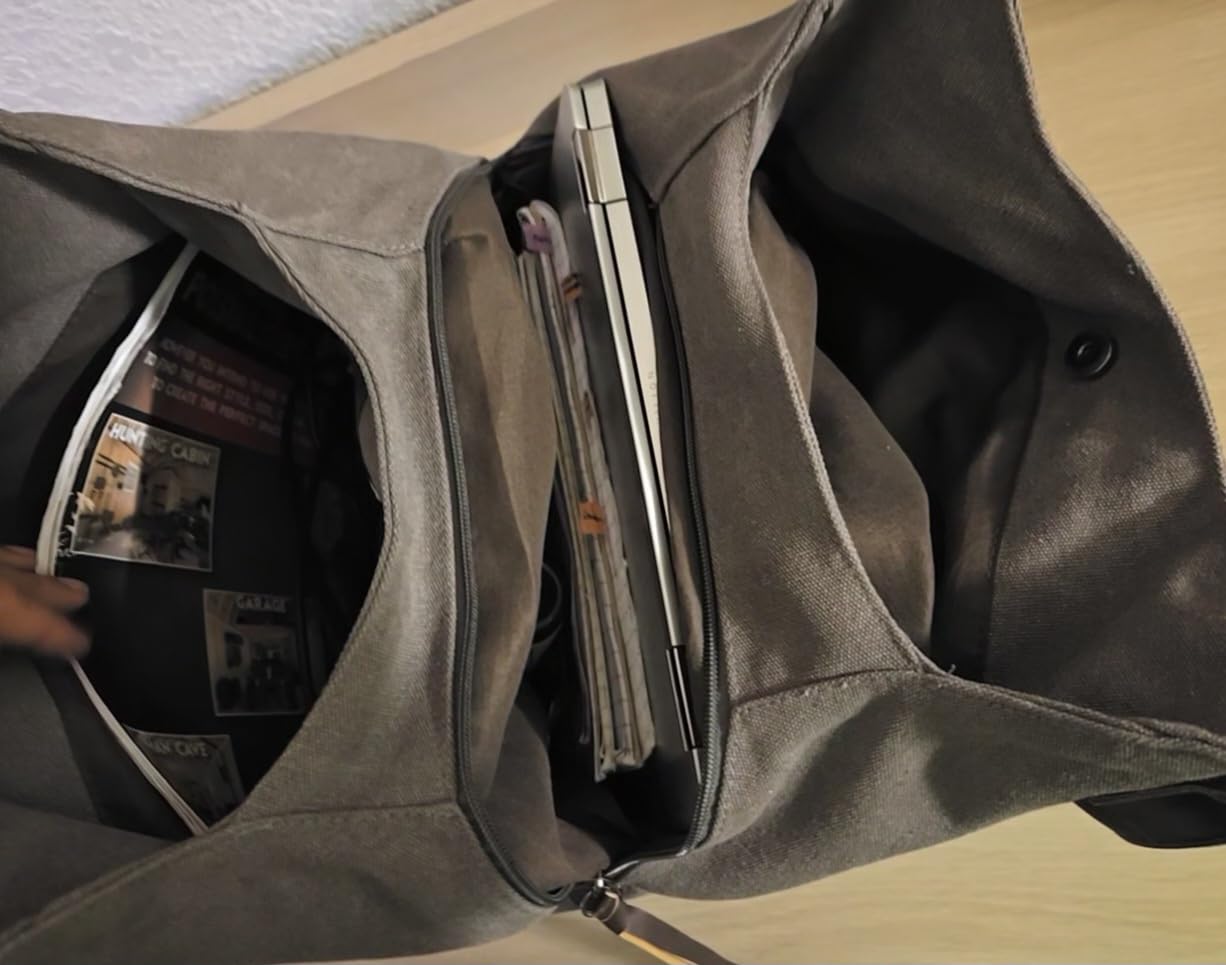 Canvas Multi-pocket Hobo Bags for Women customer photo 1