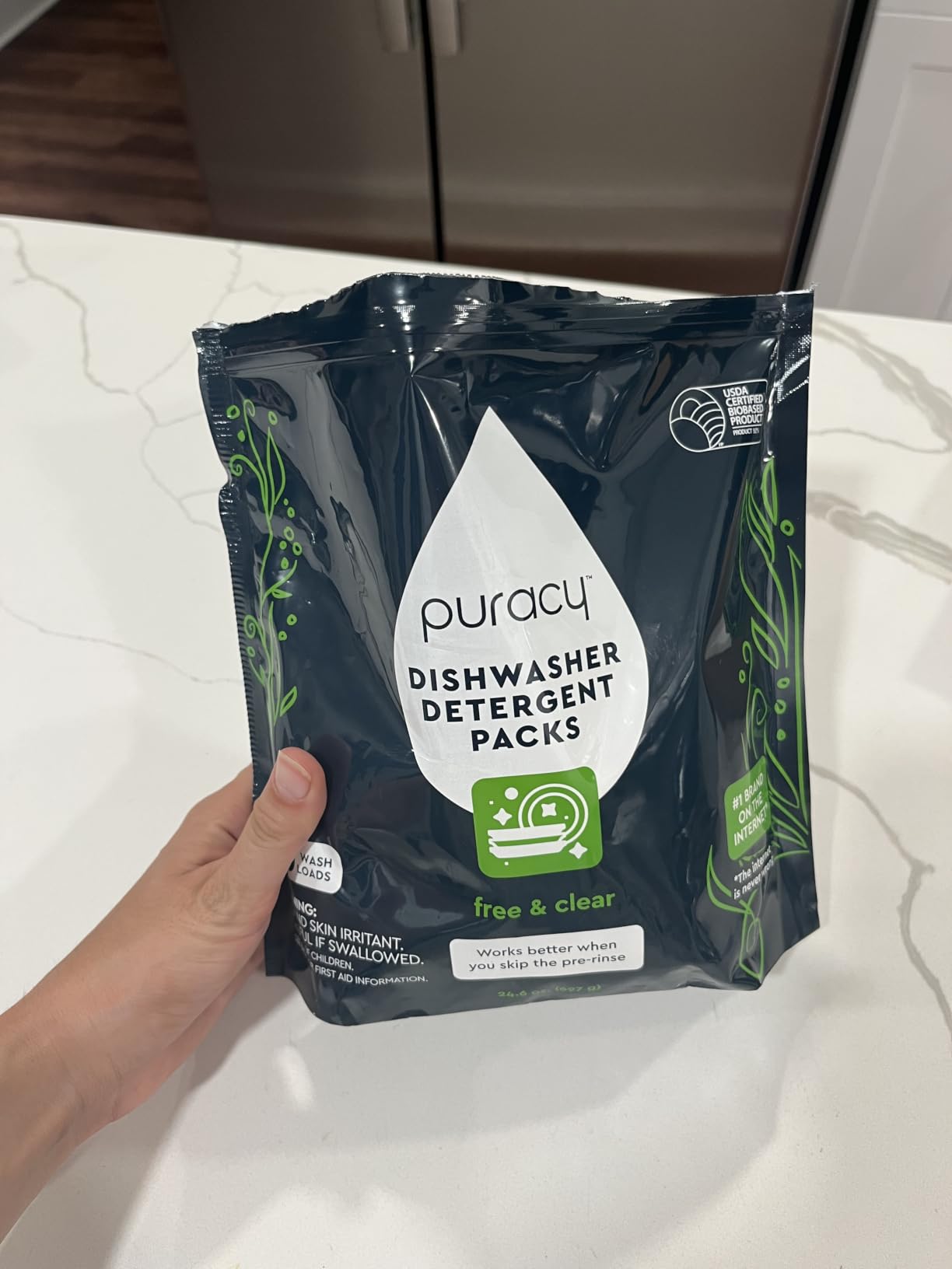 Puracy Dishwasher Pods, Dishwasher Detergent, Free & Clear Dish tabs - Enzyme-Powered, Spot & Residue Free - TikTok Trend Items, Must Haves from TikTok Made Me Buy It (Free & Clear, 50 Count) customer photo 1