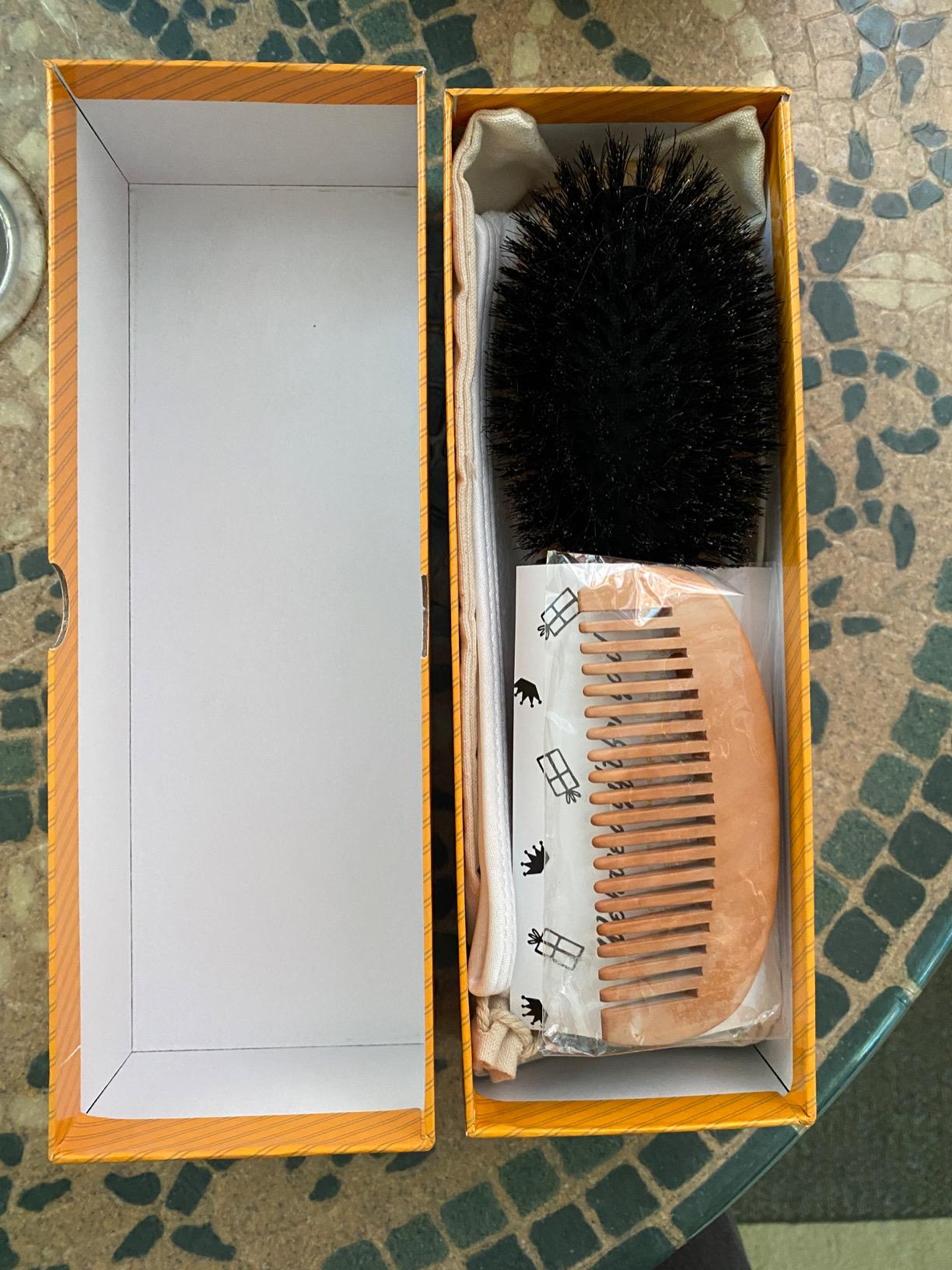 Belula 100% Boar Bristle Hair Brush Set, Medium, for Thin and Fine Hair customer photo 2