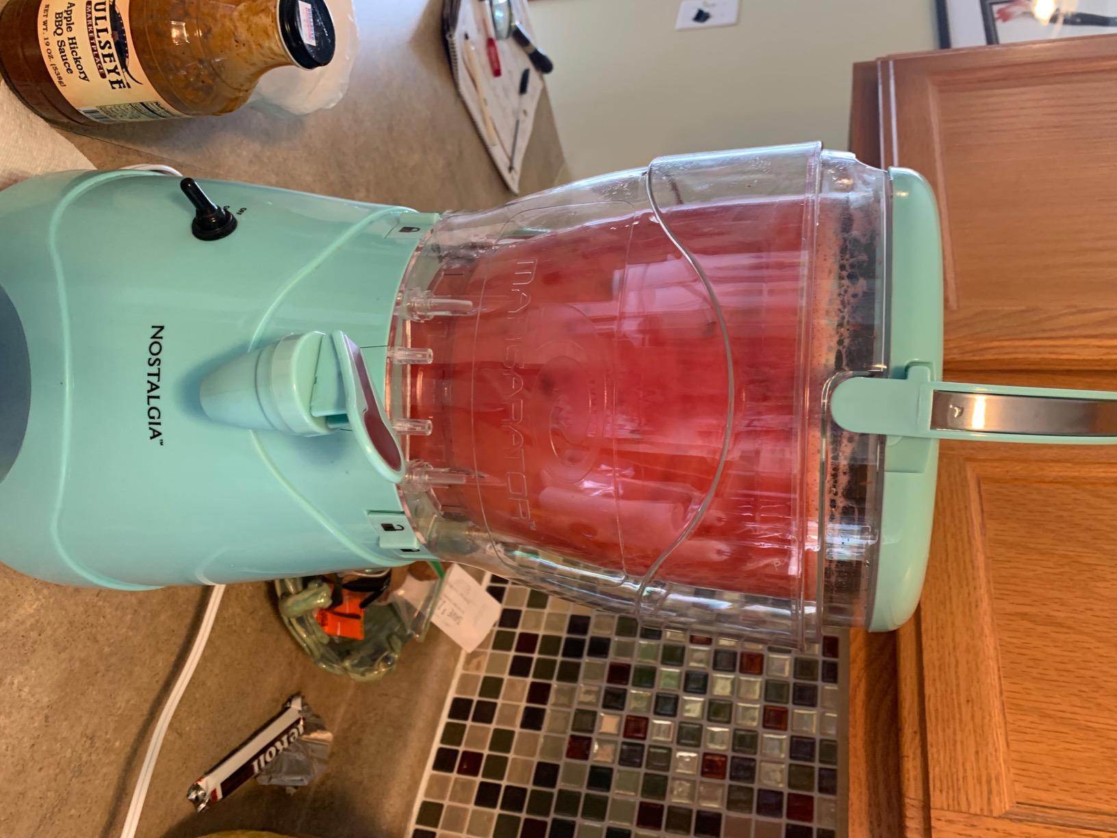 Nostalgia Frozen Drink Maker and Margarita Machine for Home - 128-Ounce Slushy Maker with Stainless Steel Flow Spout - Easy to Clean and Double Insulated - Aqua customer photo 2