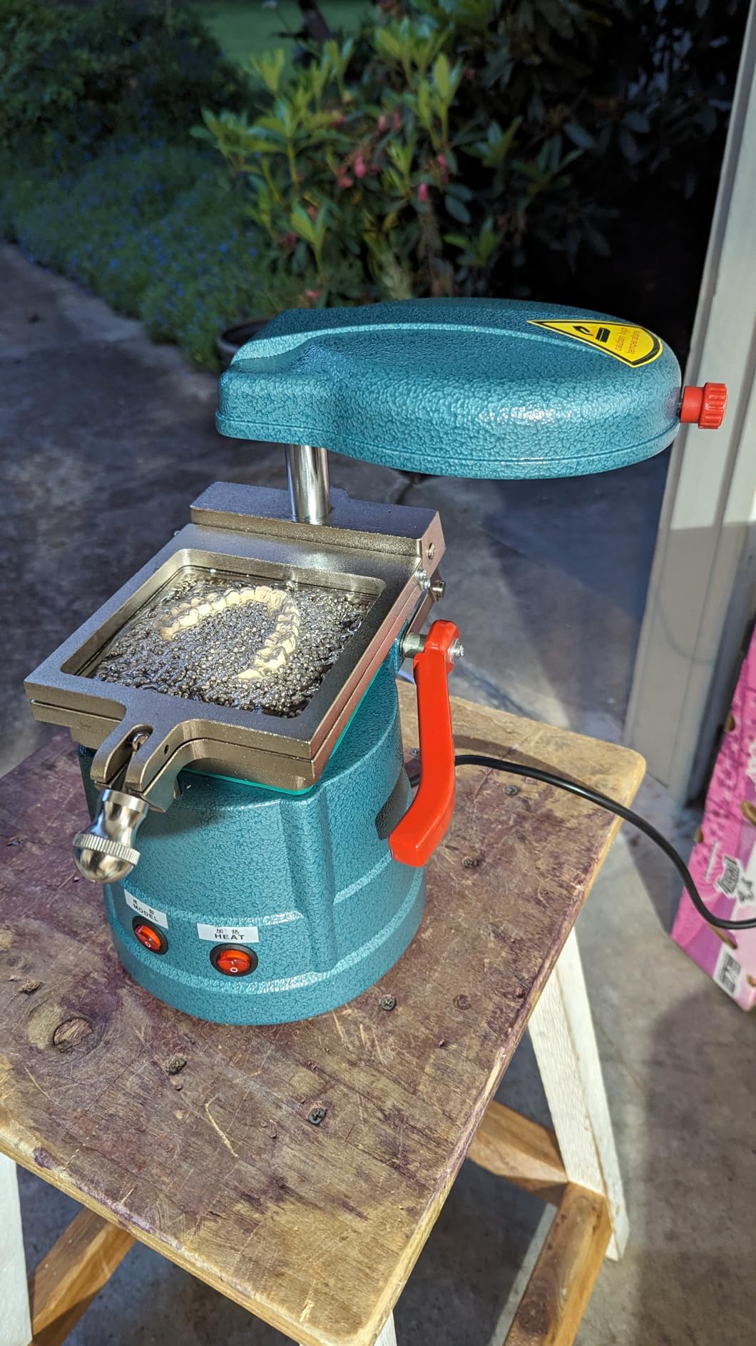 YaeCCC Dental Vacuum Forming Machine, Heat Molding Tool w/Steel Balls customer photo 2