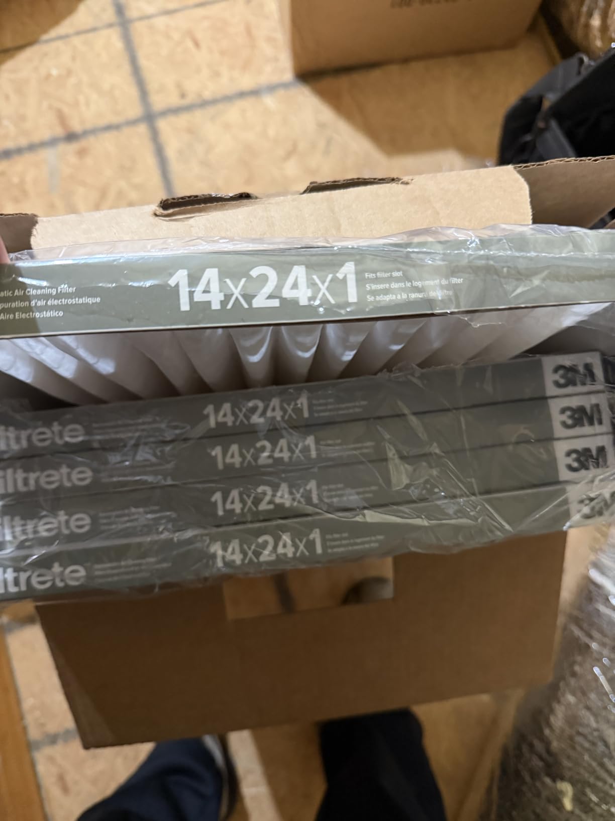 Filtrete 24x24x1 Air Filter MERV 5, 6-Pack AC Furnace HVAC Filters for Home, MPR 300 Basic Dust Defense, Pleated Electrostatic Removes Lint & Dust (Actual Size 23.81x23.81x0.66 in) customer photo 1