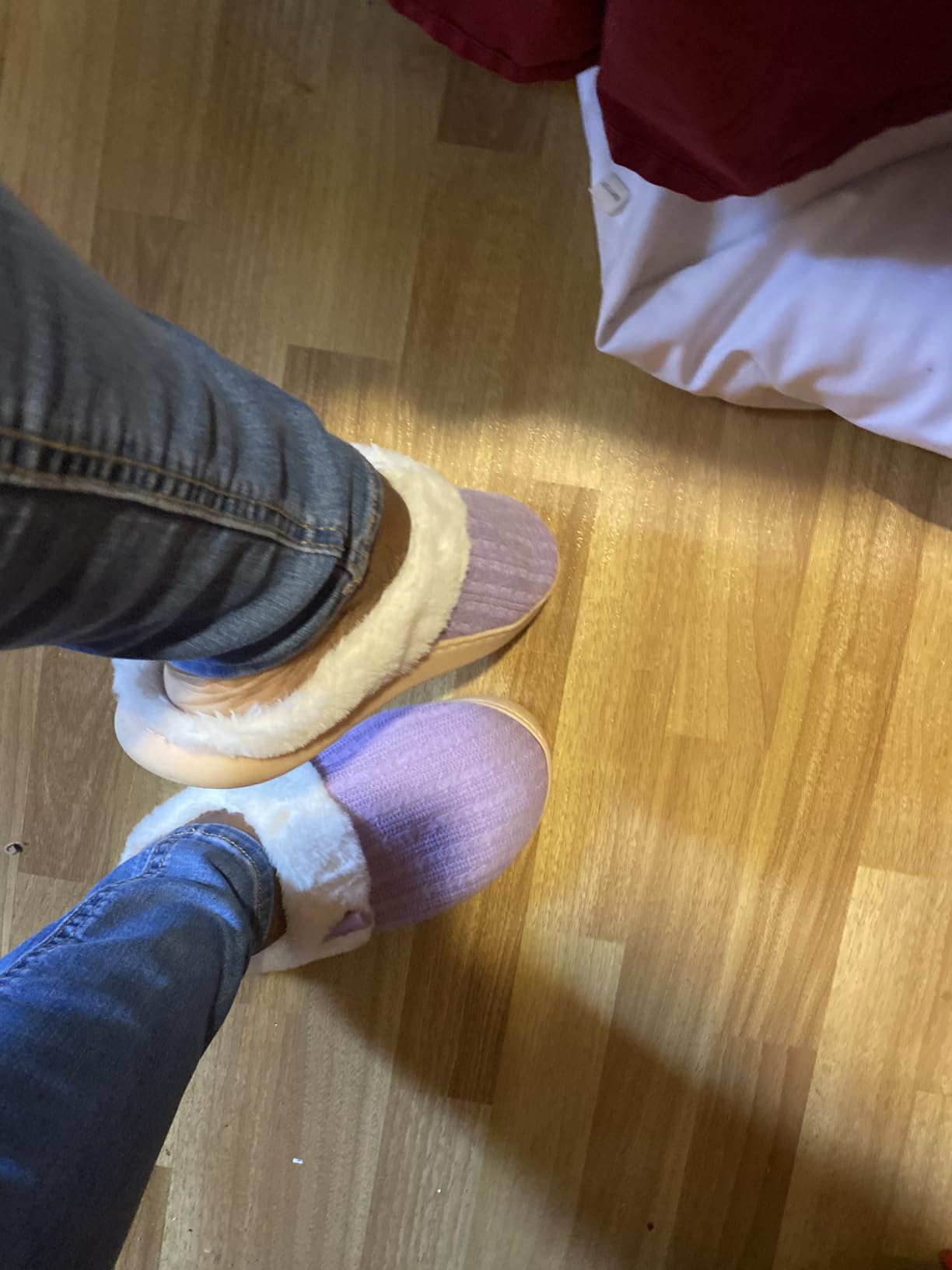 NineCiFun Women's Fuzzy House Slippers Memory Foam Cute Ladies Home Shoes customer photo 2