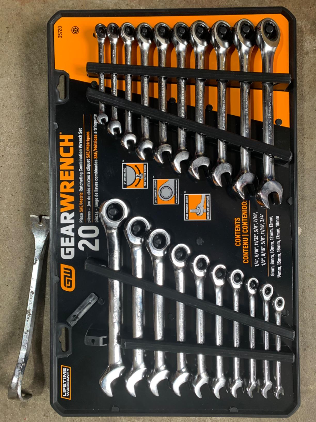 GEARWRENCH 20 Piece Ratcheting Wrench Set | SAE & Metric | 35720 customer photo 2