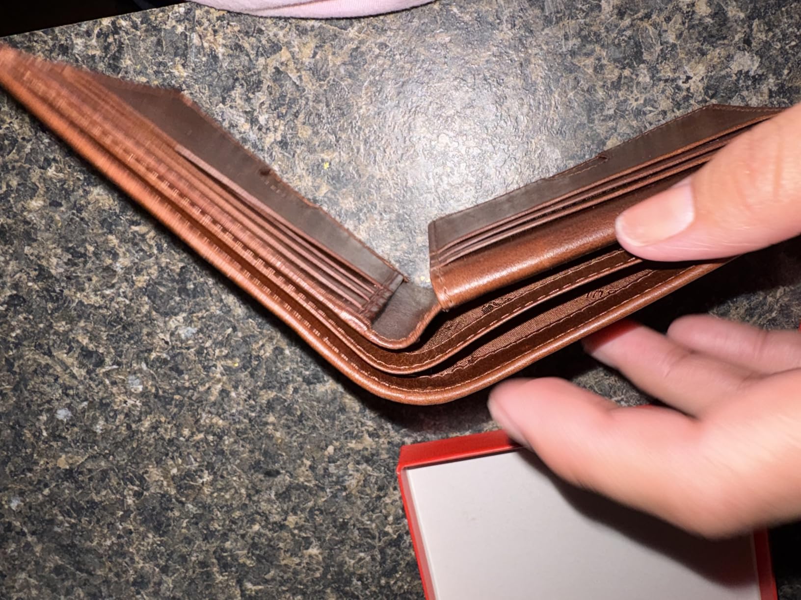 BULL GUARD RFID Blocking Bifold Mens Wallet Premium Top Grain Leather Brown Extra Capacity Wallet for Men Genuine Leather Western Brown, 11+ Cards, Flip Up ID Window, Gift For Men in Nice Gift Box customer photo 1
