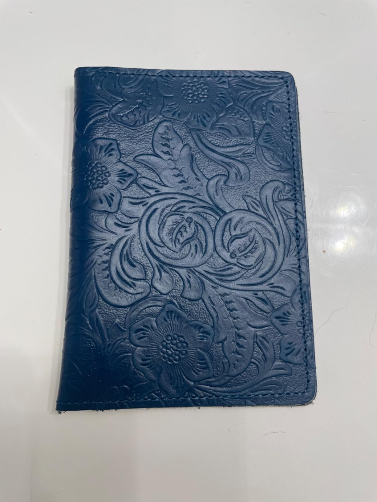 Genuine Leather Passport Holder Travel Wallet RFID Passport Cover Case for Women Men (Black) customer photo 1